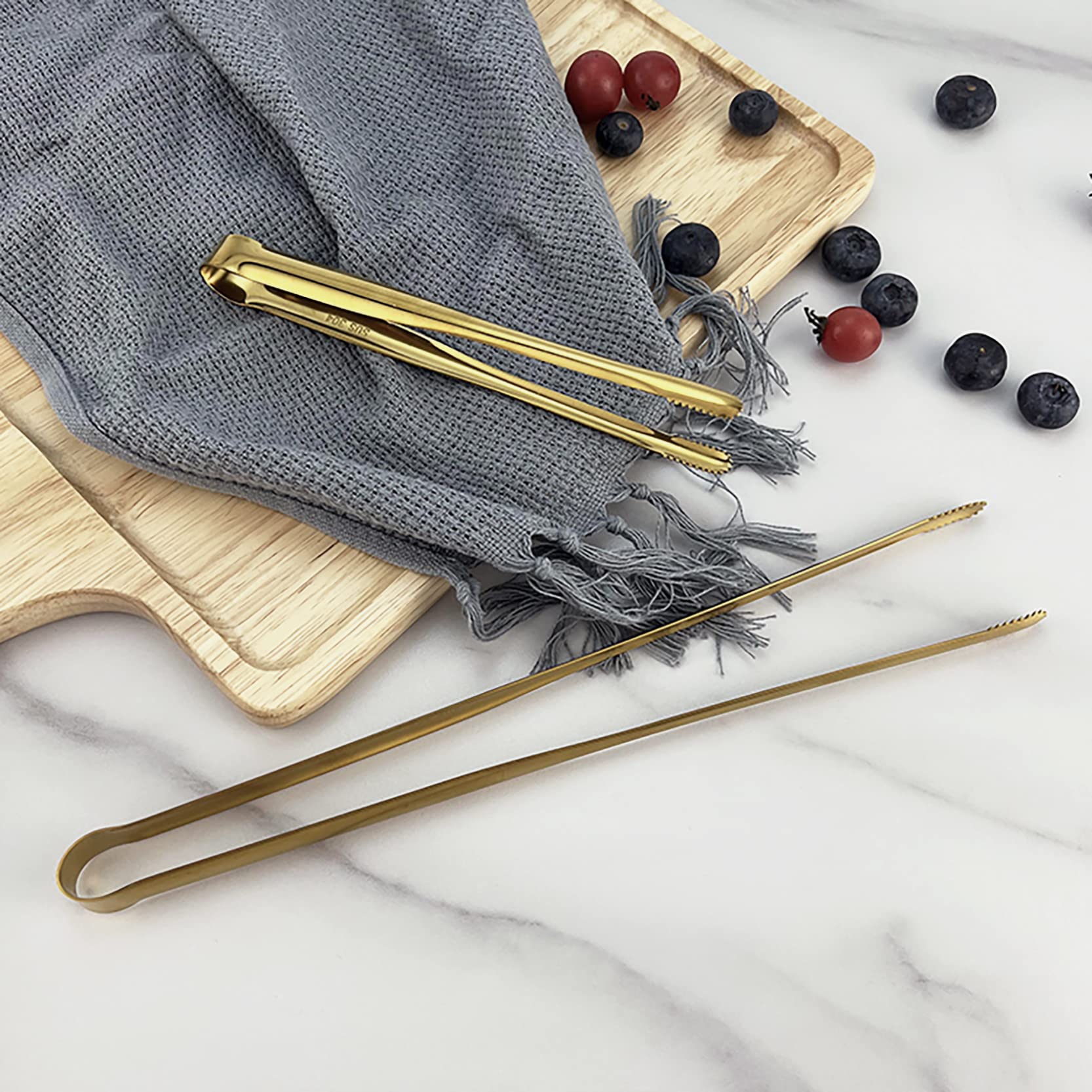 Lot de 3 pinces fines en acier inoxydable SUS304 (30 cm/24 cm/19 cm), pinces japonaises pour barbecue, pinces Yakiniku épaisses, pinces à gril coréennes, pinces à sushi, pinces de cuisine