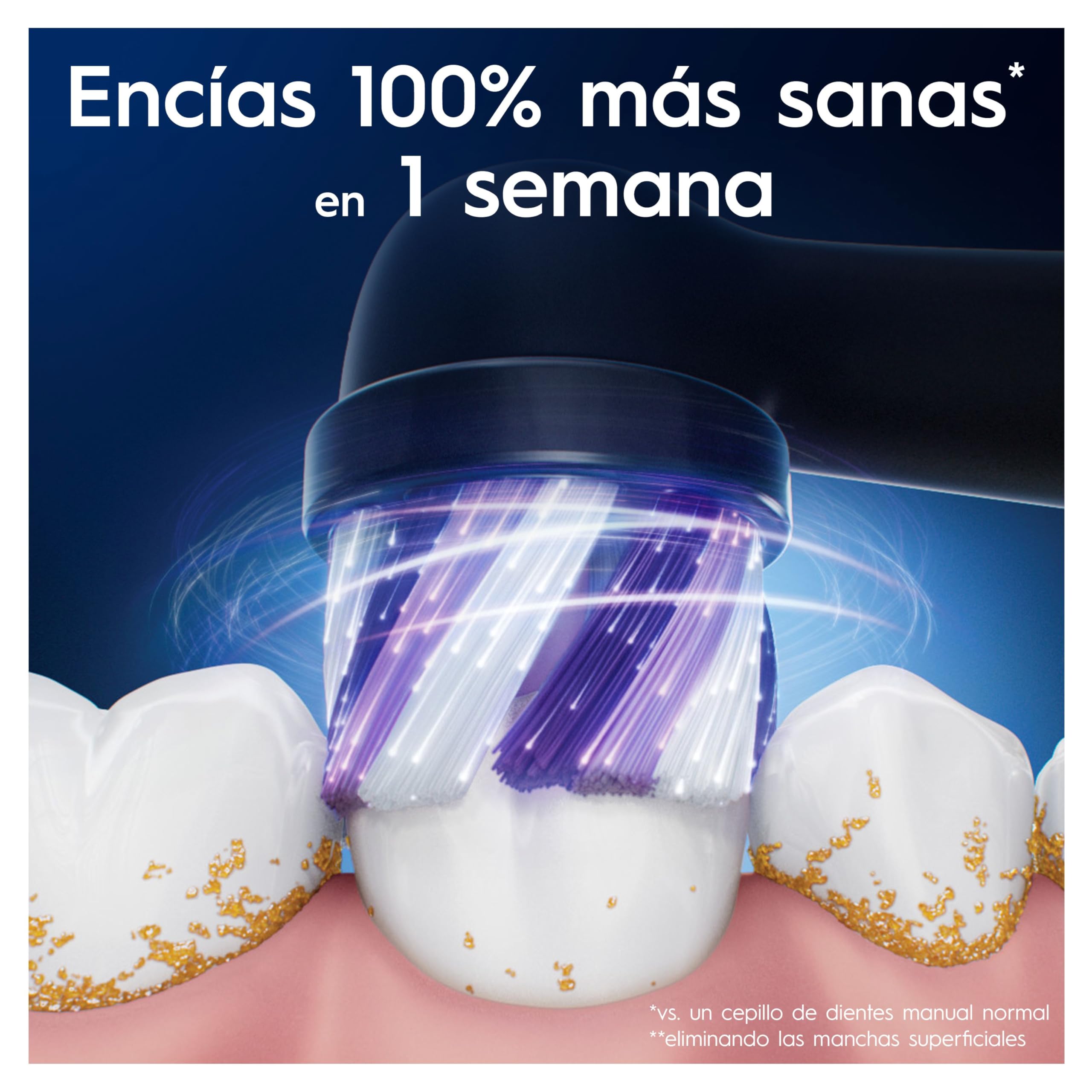 Oral-B Series iO Radiant White Cabezales De Recambio Originales, Pack de 4 Recambios Negros Para Cepillos De Dientes Eléctricos Oral-B iO, Blanqueamiento Dental, Eliminación De Manchas