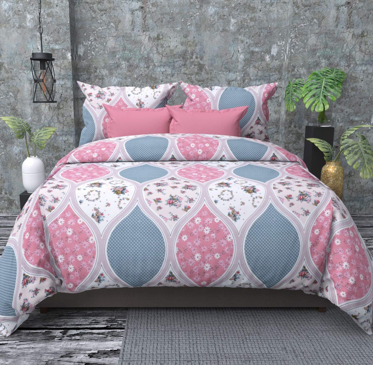 Super Soft Glace Cotton King Size Double Bed AC Comforter ll Blanket ll Duvet for All Seasons/Weathers II 300 TC, (Pack of 1, Multicolor) (Only Comforter)-image-22