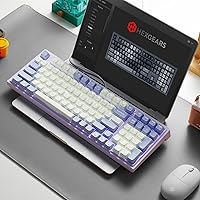 Vista 6 de Hexgears Teclado mecánico M4, 96% 99 teclas, teclado con cable intercambiable en caliente, teclado para juegos con cable macro compacto, teclados