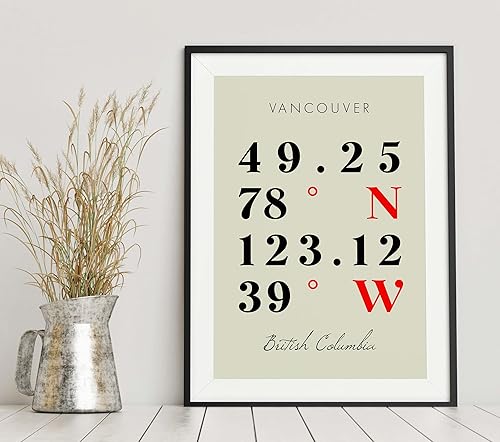 Miniatura 6 de Mapa de Vancouver, Columbia Británica, Coordenadas Multilíneas de Colores (12x16)