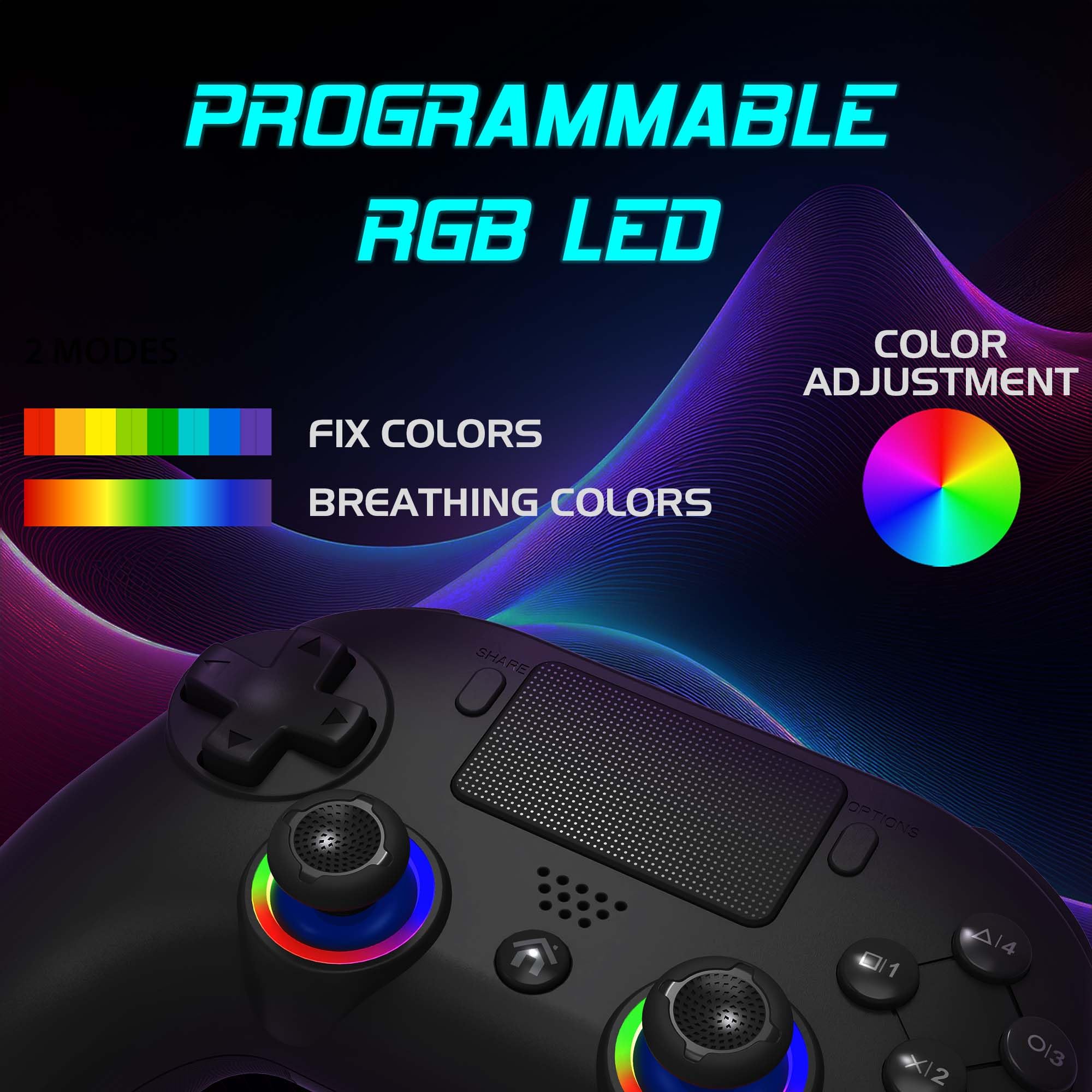 SUBSONIC Controller PS5 Wireless Paddle LED Programmabili Vibrazione Funzione Touch Nero