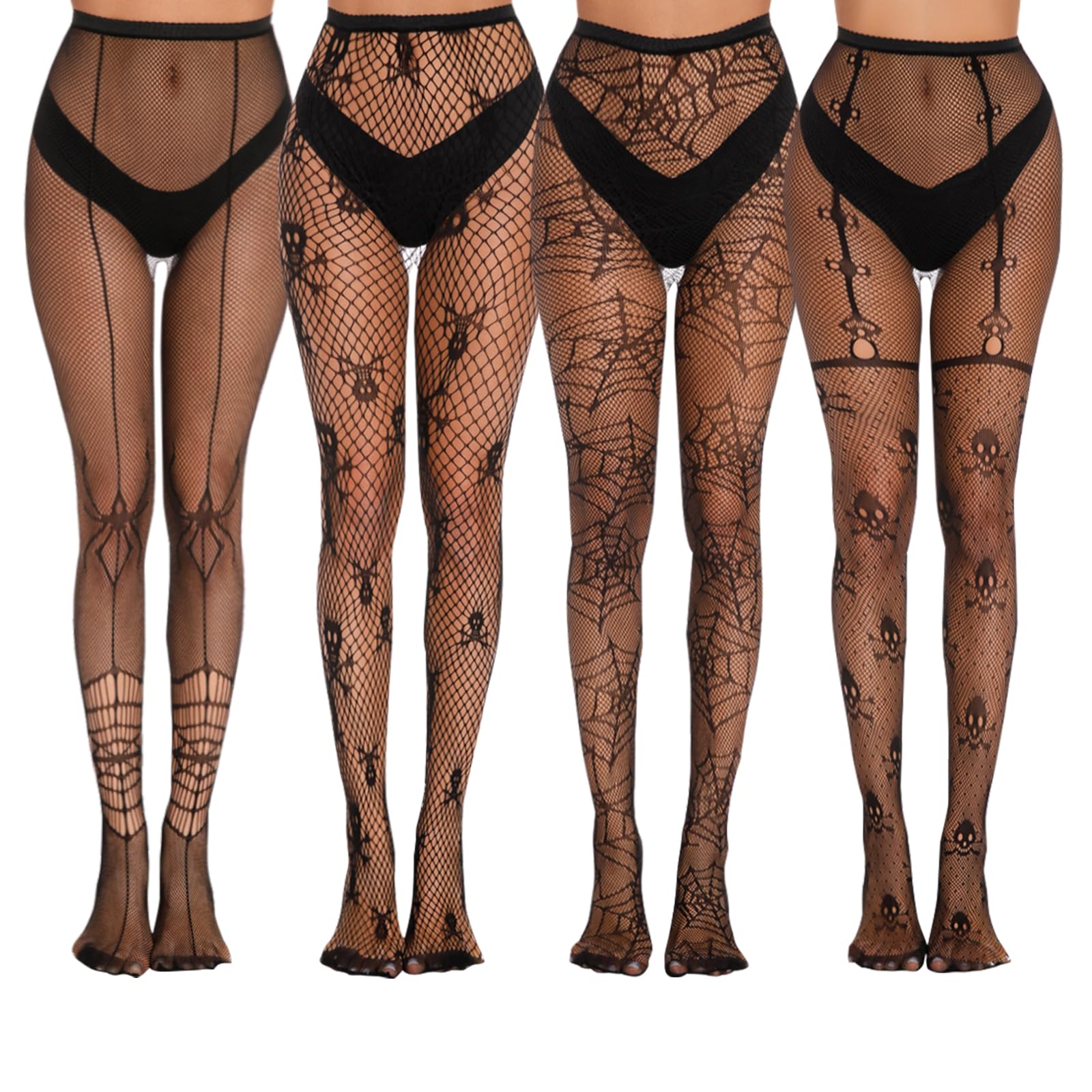 Halloween Collant Squelette 4 Pièces Bas Femme Noir 150-175cm Taille Unique Bas d'halloween,Costume Halloween Adulte Toile D'araignée Parfait pour Halloween,Cosplay,Fêtes Costumées Halloween Collant Squelette 4 Pièces Bas Femme Noir 150-175cm Taille Unique Bas d'halloween,Costume Halloween Adulte Toile D'araignée Parfait pour Halloween,Cosplay,Fêtes Costumées