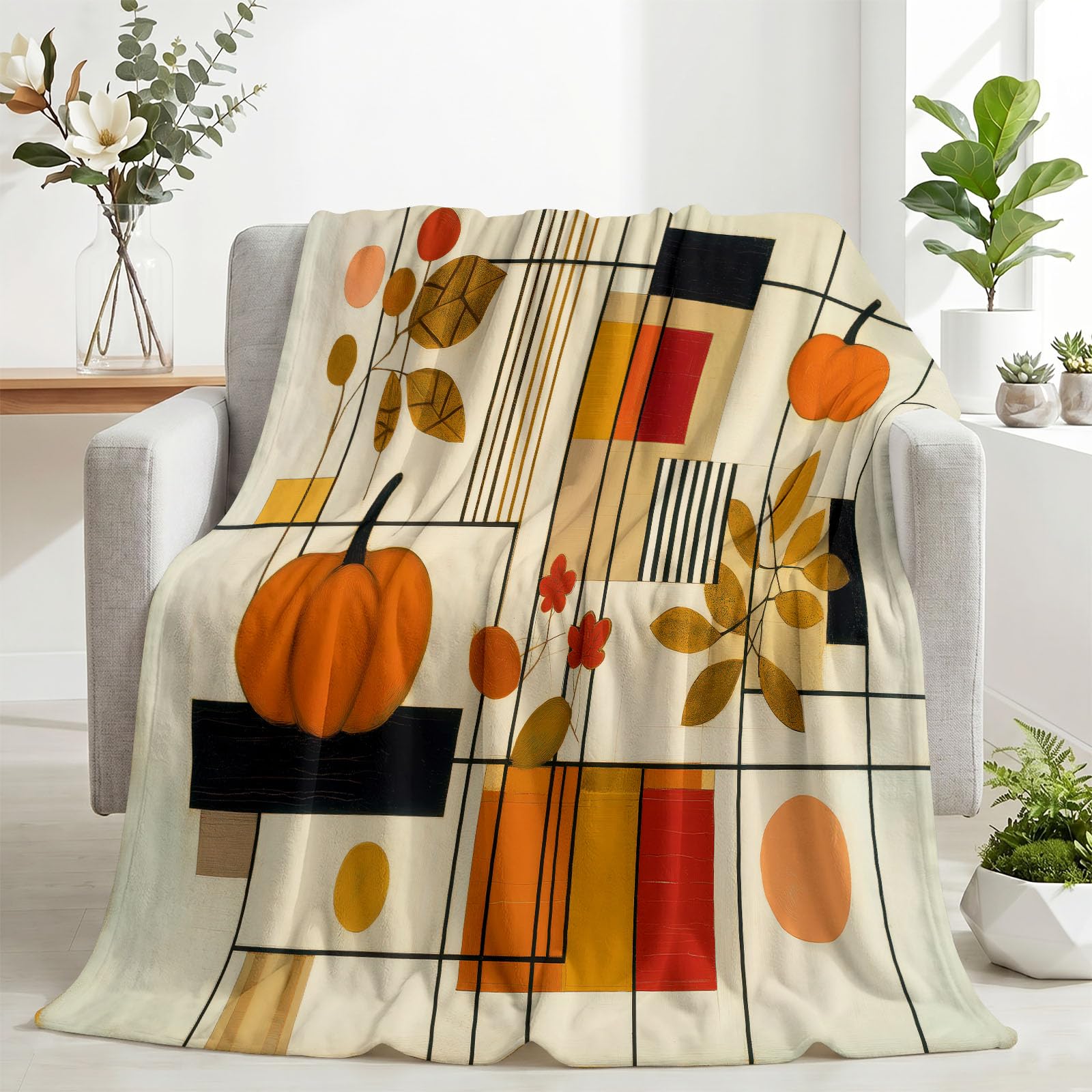 Generisch Koc Mid Century nowoczesny flanelowy koc na sofę