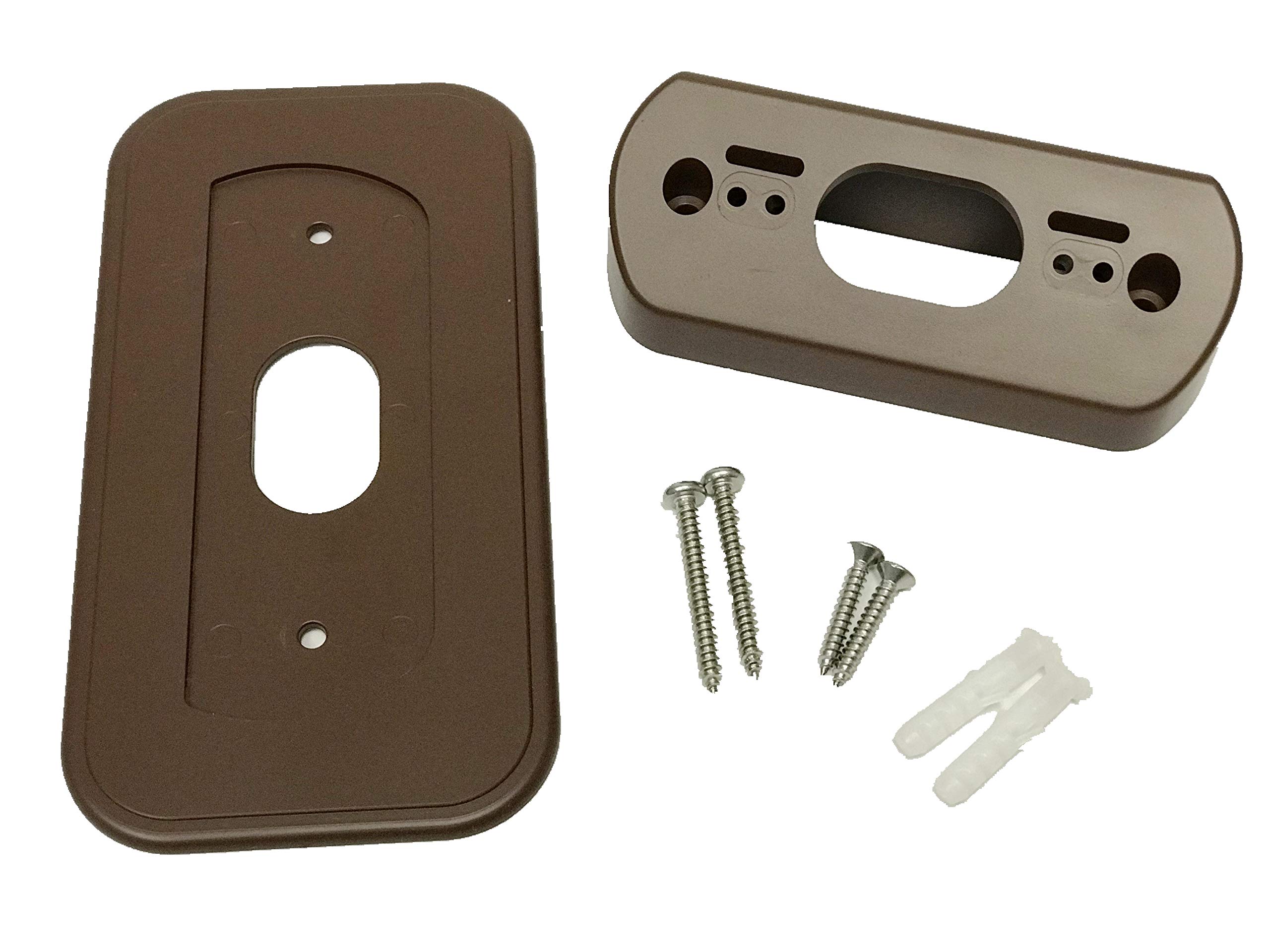 Wall Plate with 30 Degree Angle Mount for Nest Hello Video Door Bell - Coffee