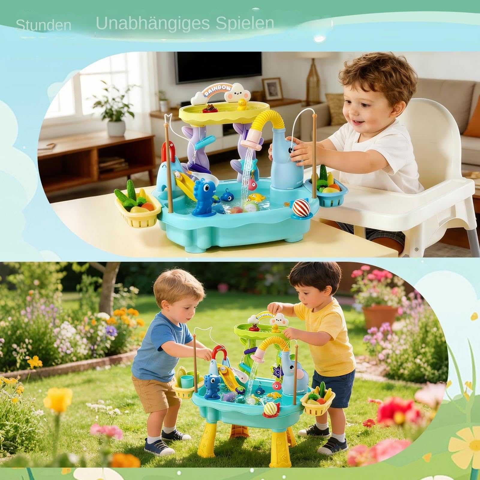 Generisch Wassertisch Sommer-Spielzeug | Sommer-Wasserspielzeug für Mädchen Garten Terrasse Balkon Camping Kindergarten Urlaub Geburtstag Geschenk Bad Spielzimmer