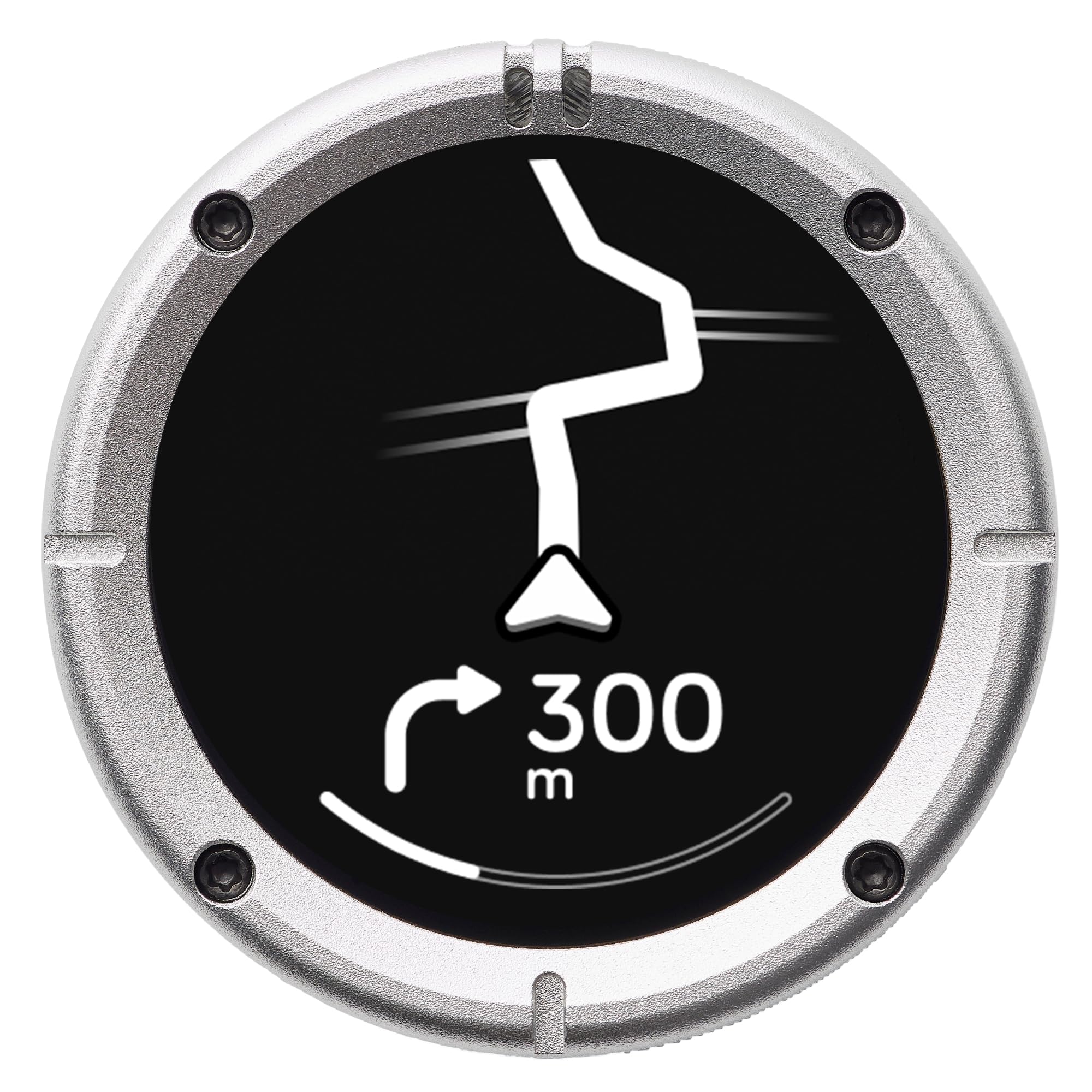 Beeline Moto II Metal - Navigation Device for Motorcycles | Global Navigation | Mini-map Interface | 14 Hours Battery Life | IP67 Water and Shockproof | USB-C Charging with Strap Mount