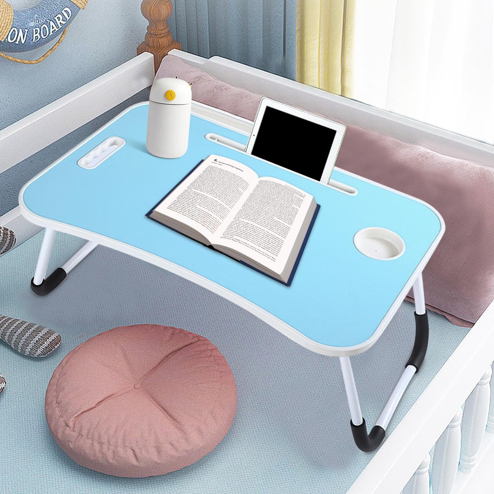 Scrivania Da Letto Con Ruote, Tavolo Mobile Con Vassoio Regolabile In Altezza Del Supporto Del Computer Portatile Per Il Tavolo Laterale Del Divano