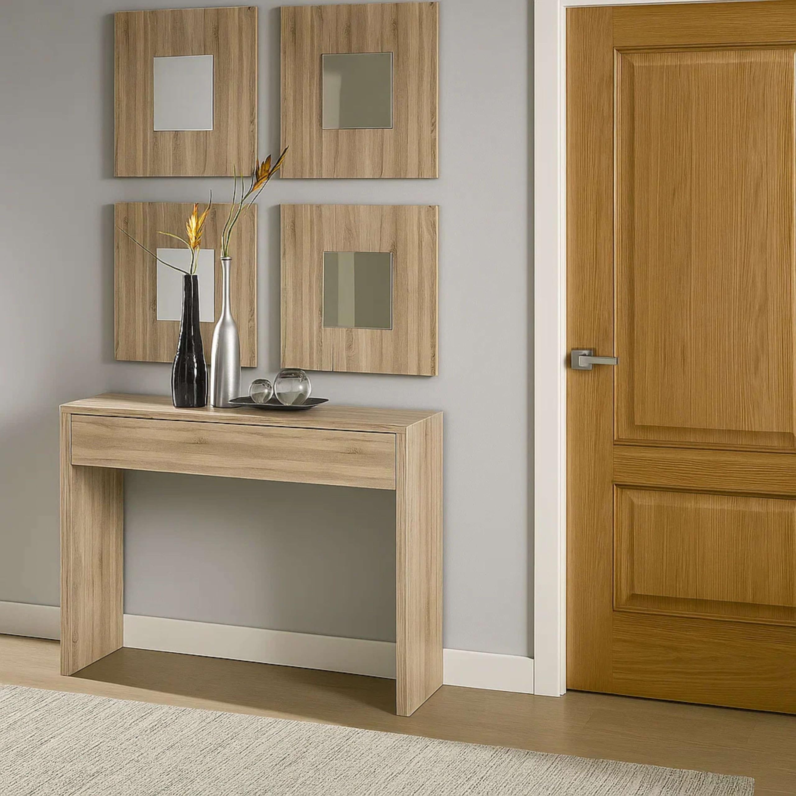 Miroytengo Mueble Recibidor Lupe Cambiran para Entrada 100x76x30 cm Sin Espejo