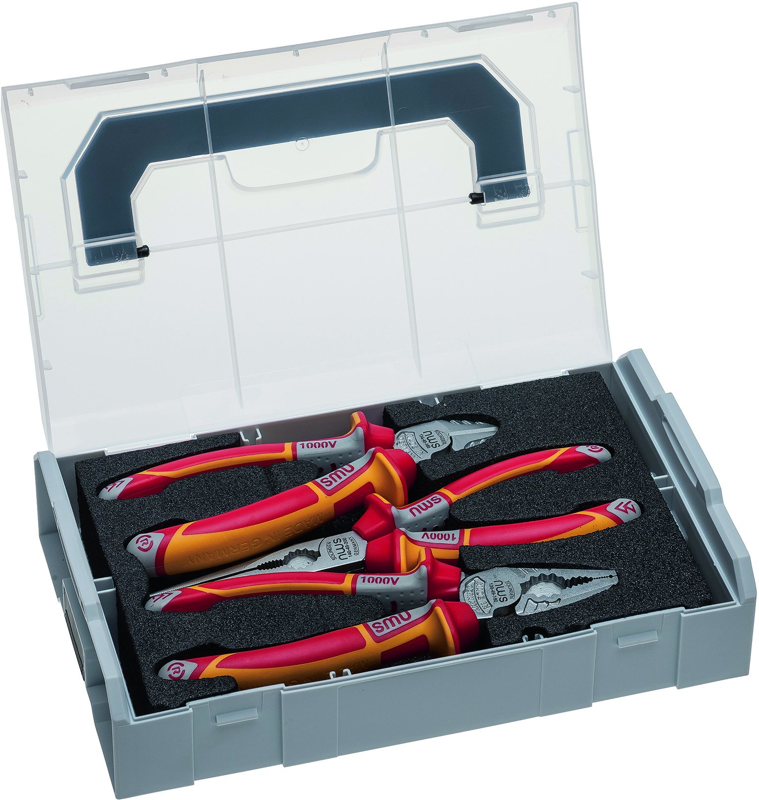 NWS VDE Pliers Set 4-Piece Insulated Tested to DIN EN/IEC 60900