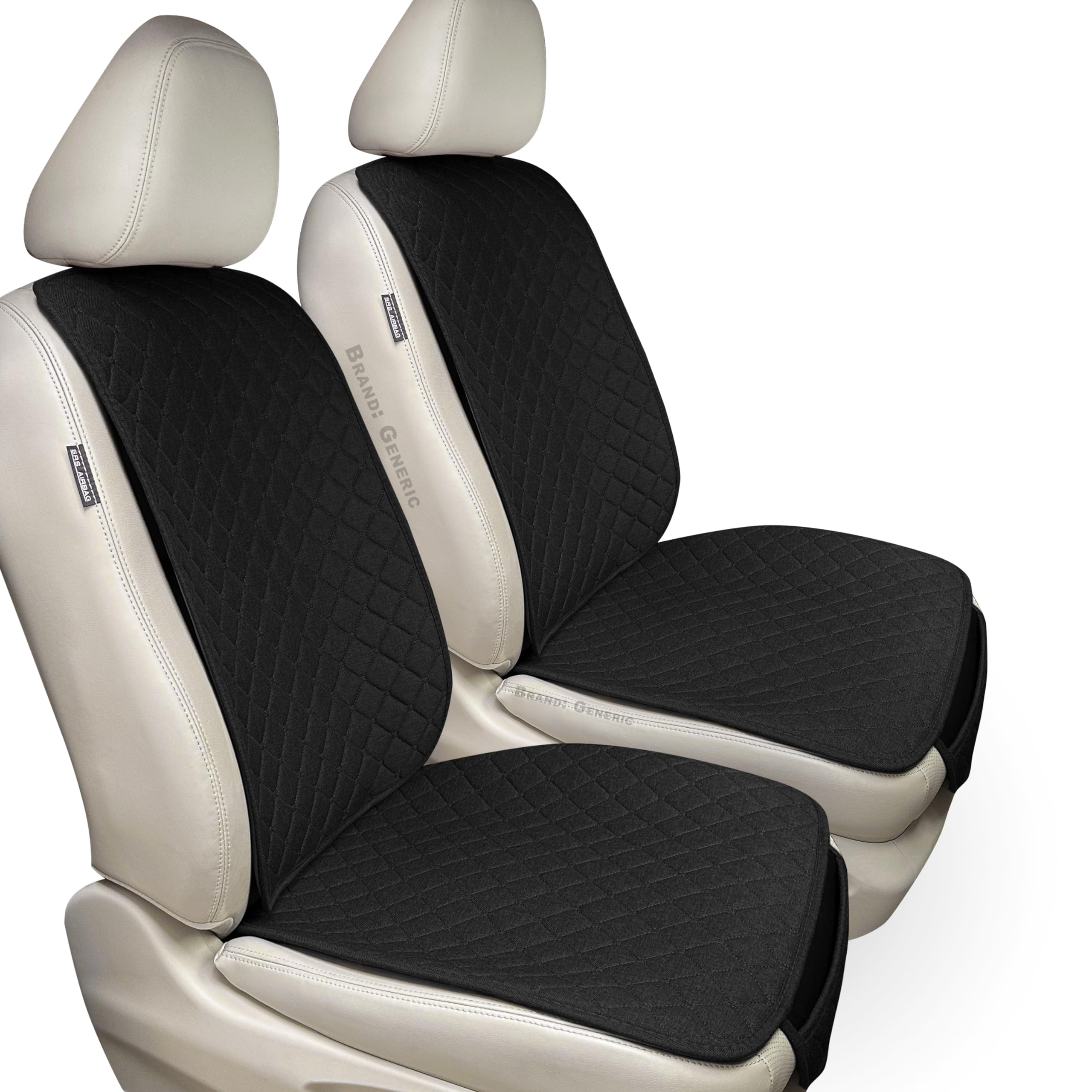 Generic Front Car Seats Cover, Linen Breathable Car Seat Protectors,  Universal Anti-Slip Driver Seatcovers, all Makes and Models, Pieces  (Black)