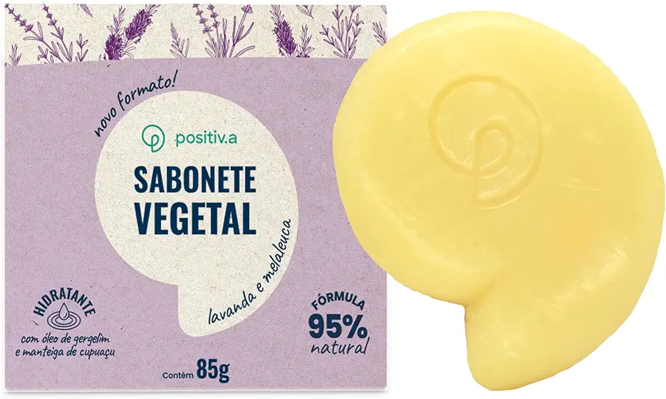 Sabonete Vegetal Natural 85g - positiv.a (Lavanda e Melaleuca)