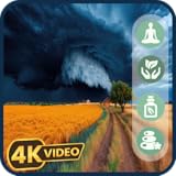 強力な竜巻嵐 - 激しい雷雨の音