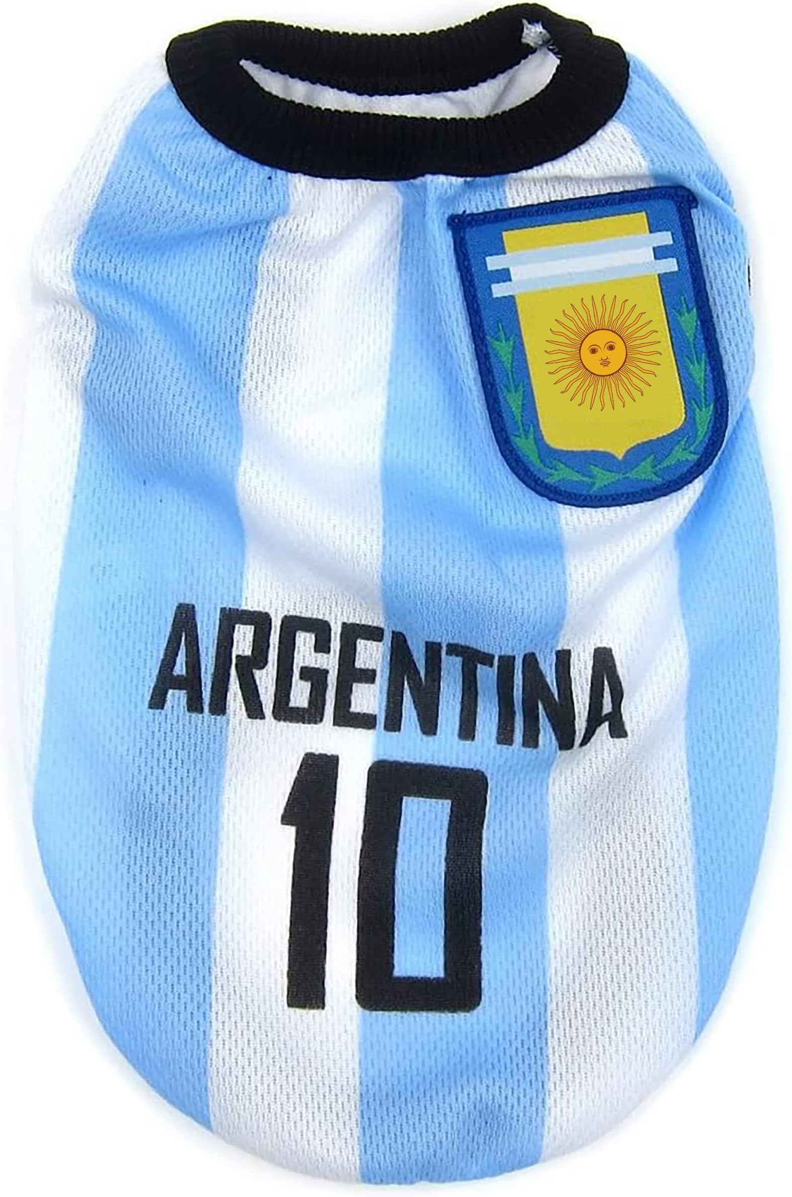 2022 World Cup Shirt for Dog, Soccer Jersey Pet Costume, Dog Jerseys for Small Medium Large Dogs, Football Shirt for Pets Argentina Large