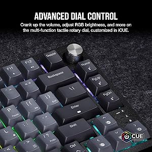 Corsair K65 Plus Wireless 75% RGB Mechanical Gaming Keyboard Pre-Lubricated MLX Red Linear Switches PBT Dye-Sub Keycaps PC, Mac, PS5, PS4, Xbox, iPad QWERTY NA Black/Gray