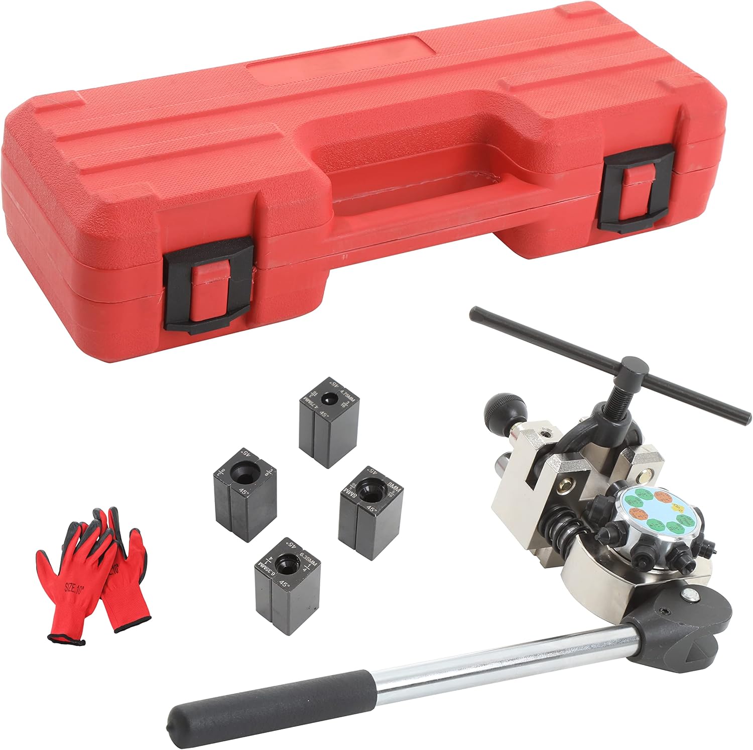 cutoolcar Professional Brake Line Flaring Tool Kit, 45°Set, THandle