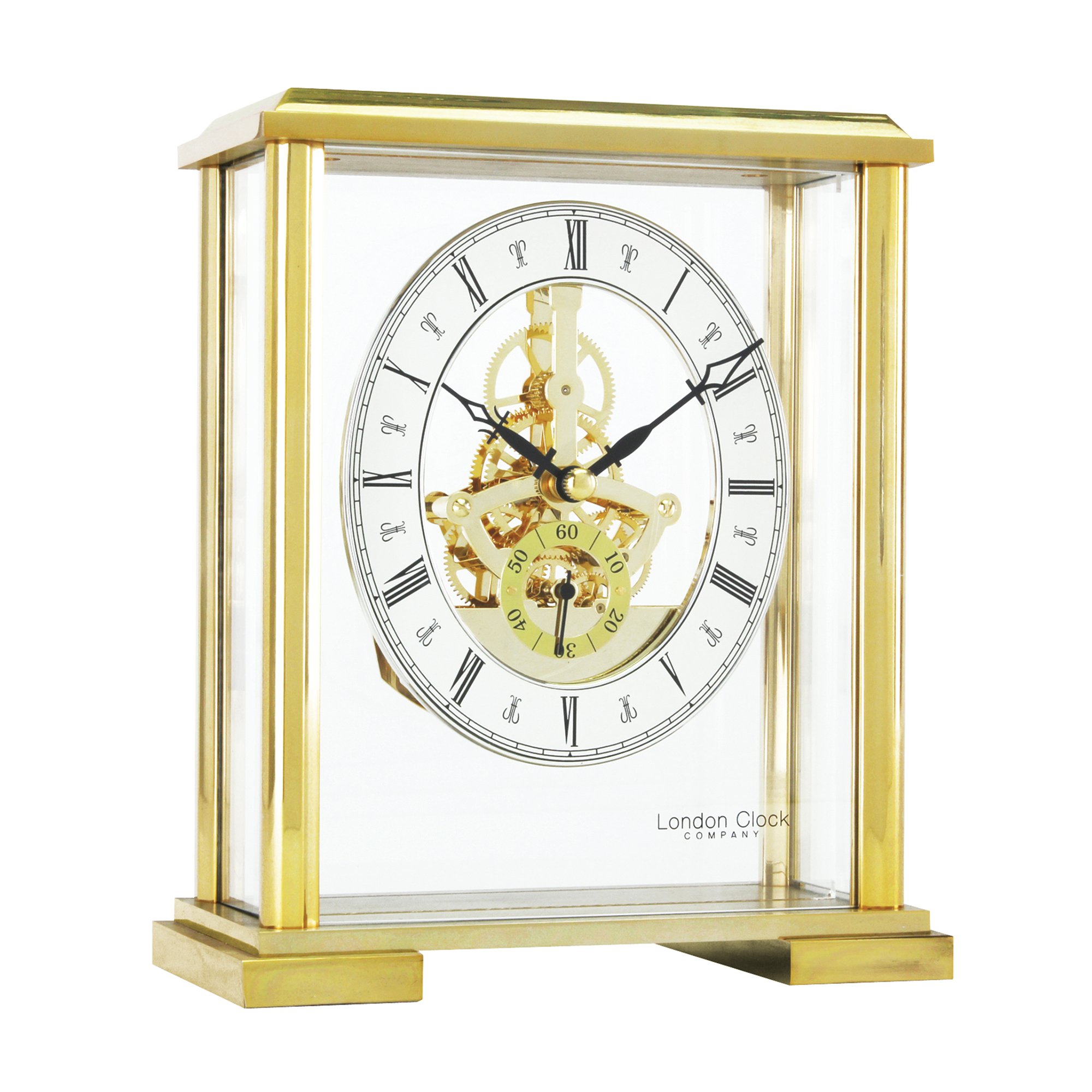 London Clock Gold Size 18 Tone Skeleton Mantel Clock - C1793 02085