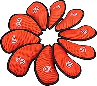 Vista 5 de 10 unids/pack nuevo Meshy Golf Iron Covers Set Golf Club Head Cover Fit Most Irons