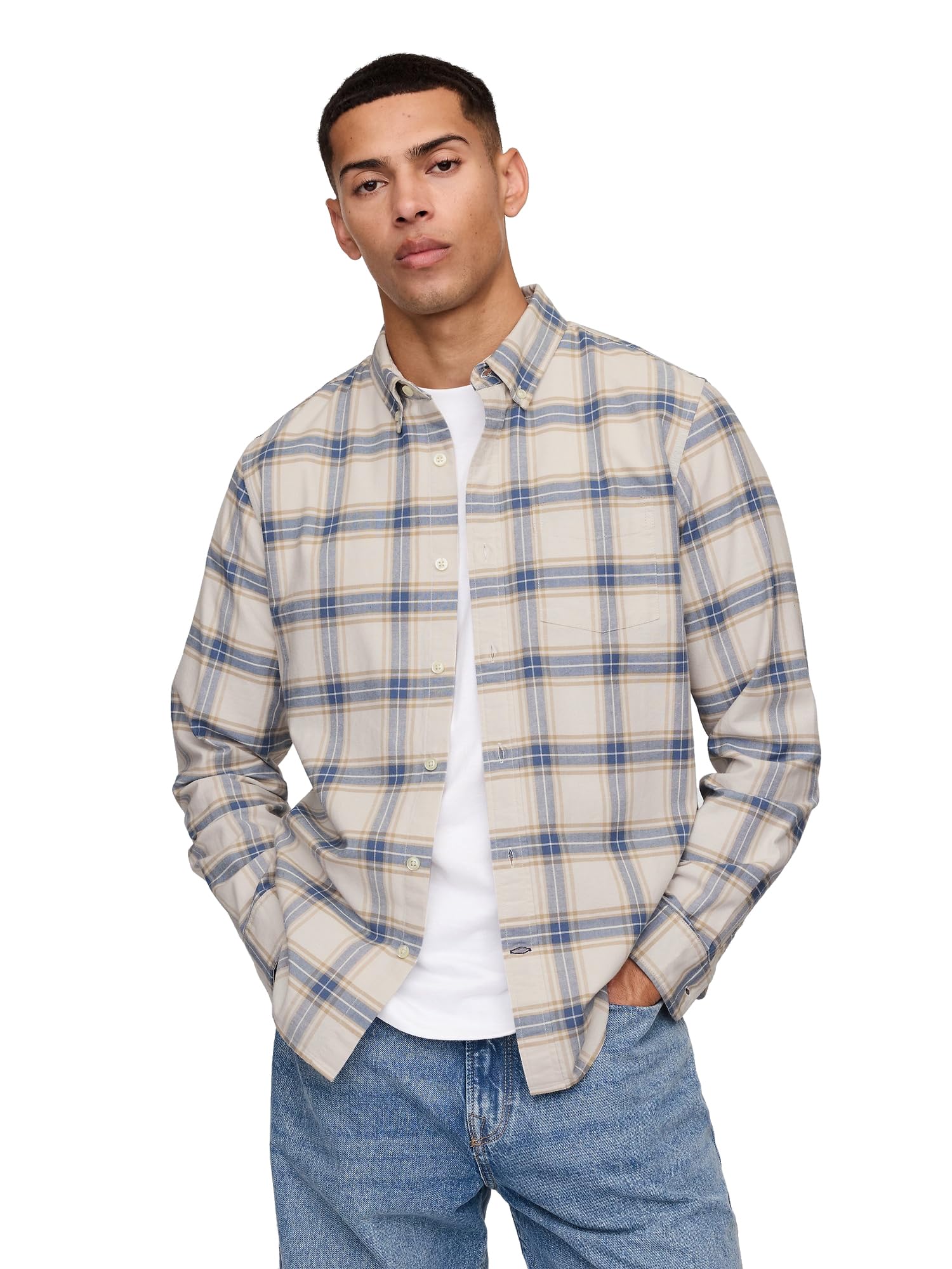 Gap Mens Long Sleeve Oxford Button Down Shirt