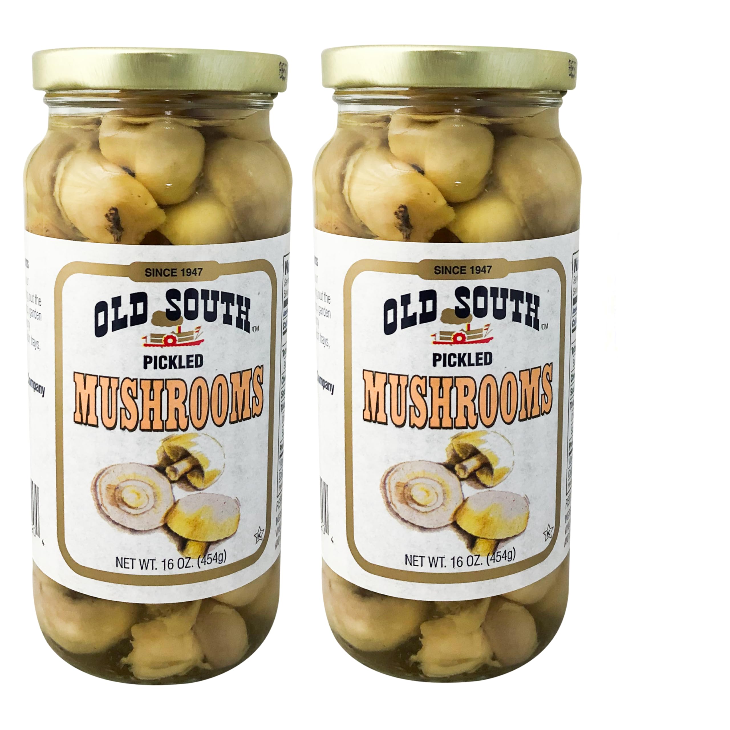 Old SouthPickled Mushrooms 16 fl oz (2 Pack) in a PTD Sealed Bag