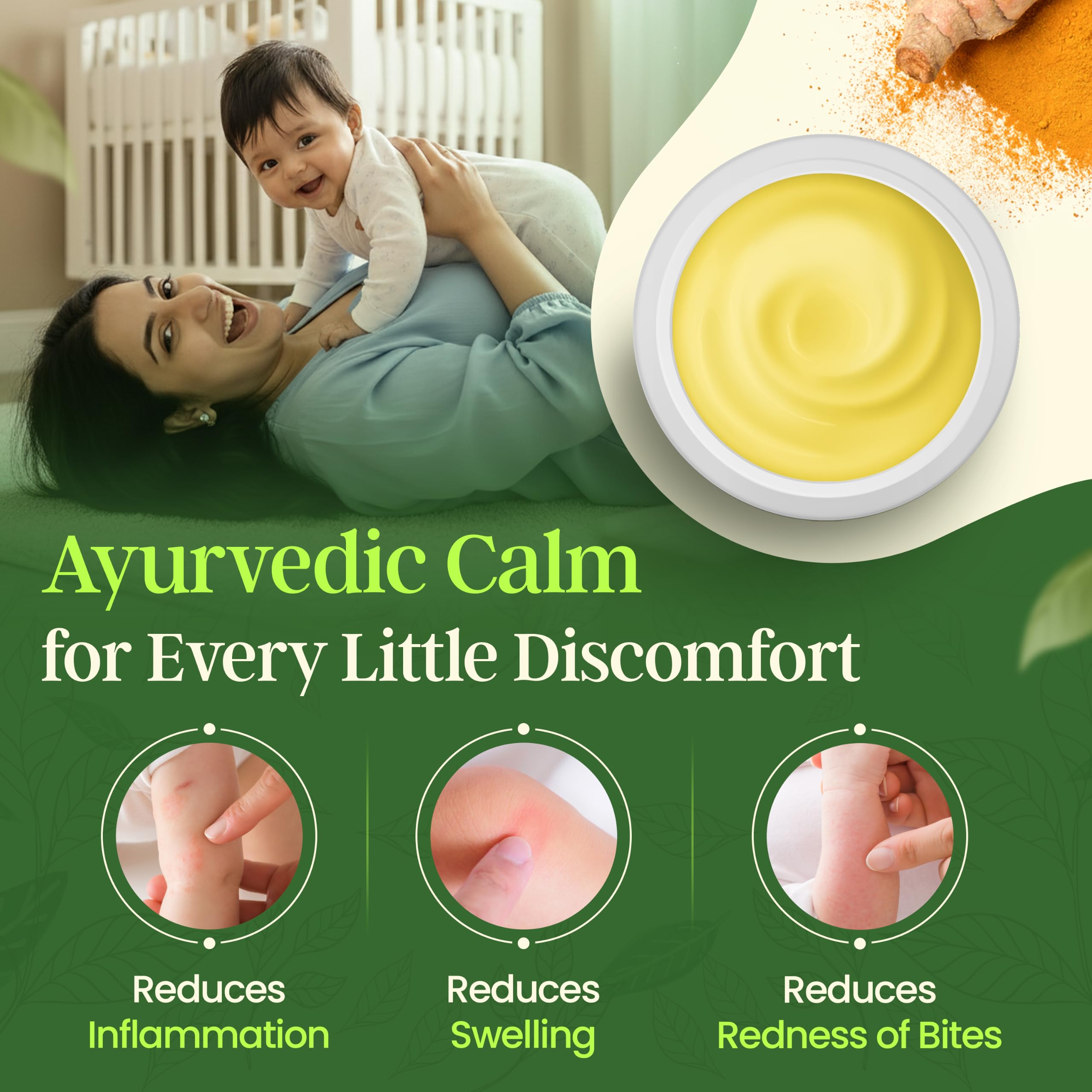 LuvLap Naturals After Bite Turmeric Balm with Pudina, 25gm, Mosquito & insect Bites, 100% Ayurvedic, Gives relief from Rashes, Antiseptic & Anti-inflammatory, Dermatologically Tested, 25g 3