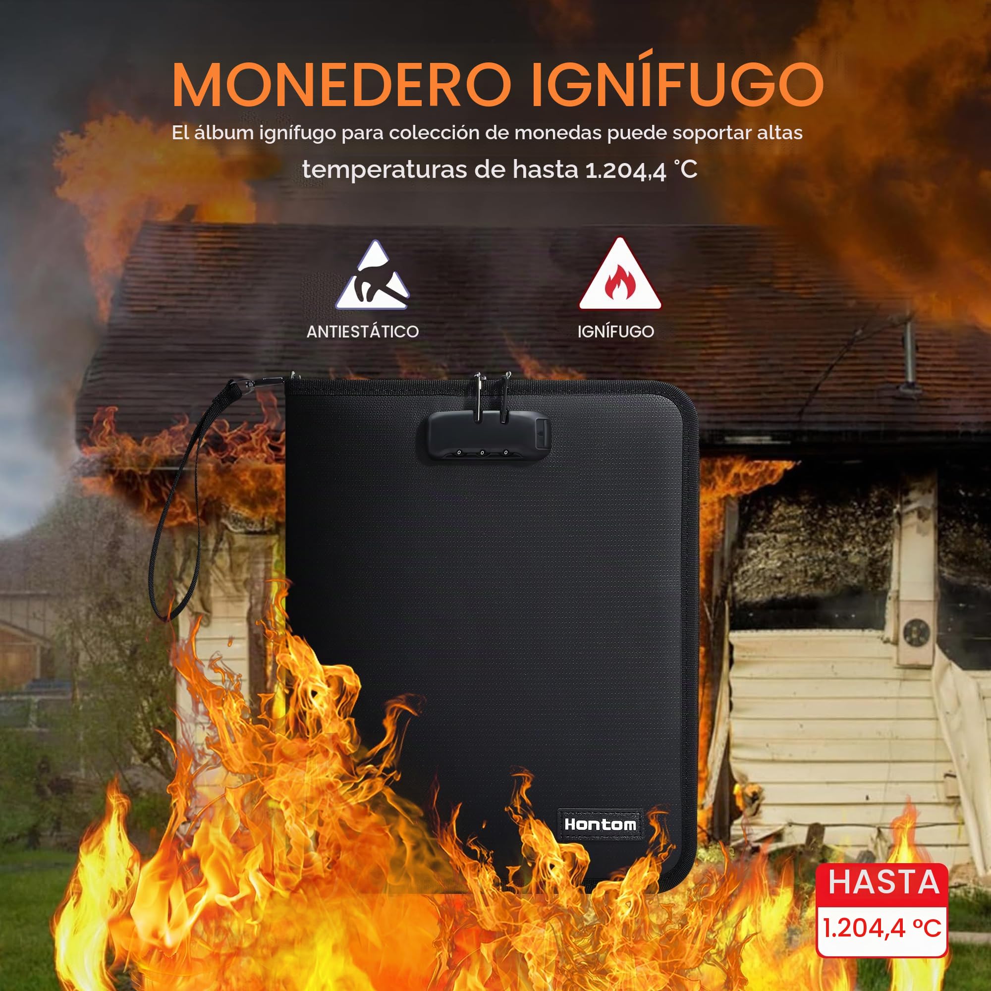 Hontom Álbum de colección de monedas para coleccionistas con cerradura, 400 bolsillos ignífugos para monedas y 36 fundas de papel, organizador de almacenamiento de monedas para centavos, billetes