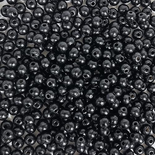 250 cuentas de madera grandes de 0.631 pulgadas (0.630 in), cuentas de madera de hojas de arce, cuentas de madera redondas de colores pulidas