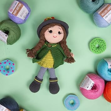YarnArt Baby Cotton Yarn - Soft Knitting Yarn for Baby & Summer, 50% Cotton 50% Acrylic, 1.76 Oz, 180.44 Yds, Ideal for Amigurumi & Crochet Projects (400)