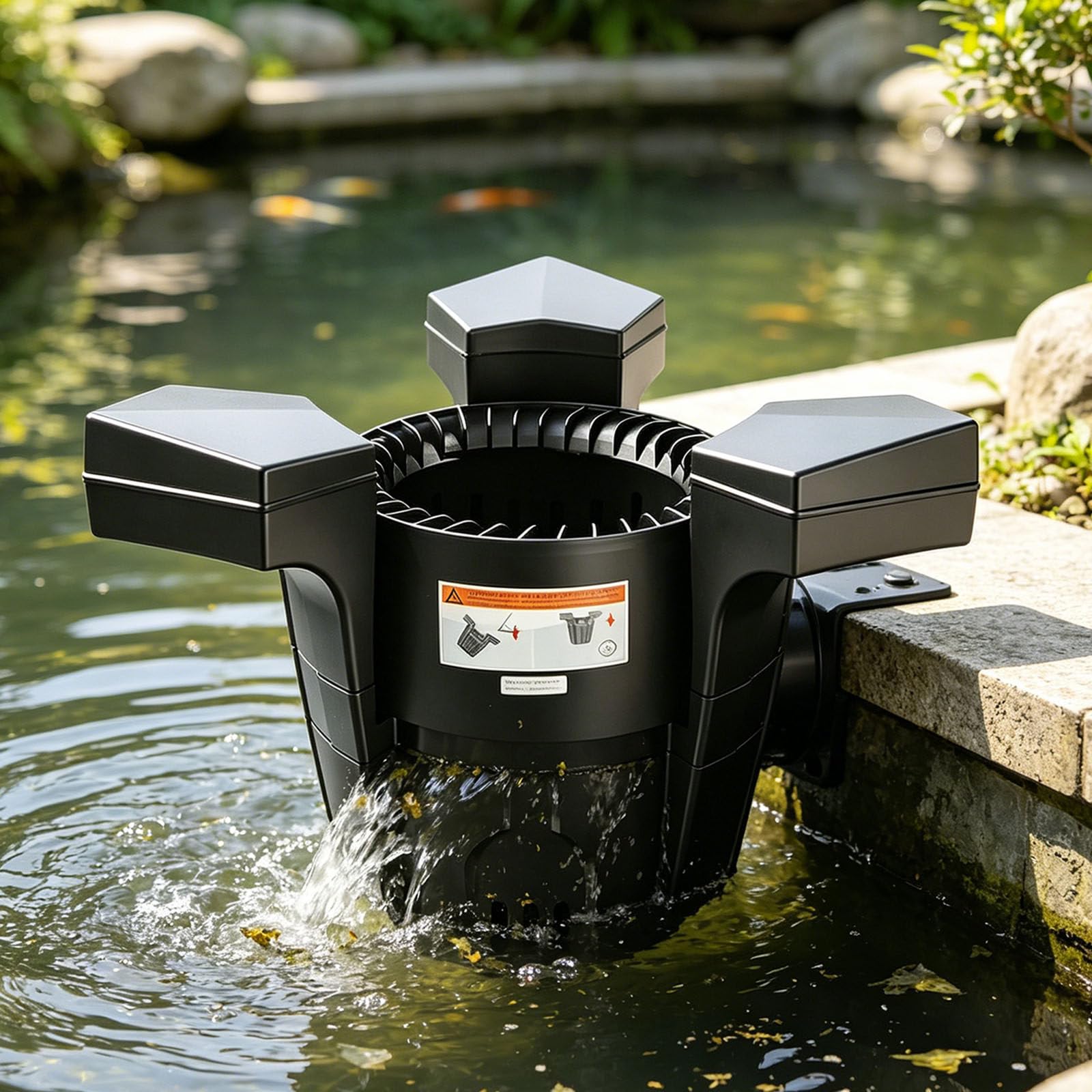 Skimmer Flotante de SuccióN, Skimmer Flotante para Estanques con Bomba, Limpieza Eficiente de Superficie y SuccióN Agua, Opciones de Potencia, para Mantenimiento de Jardines 43W