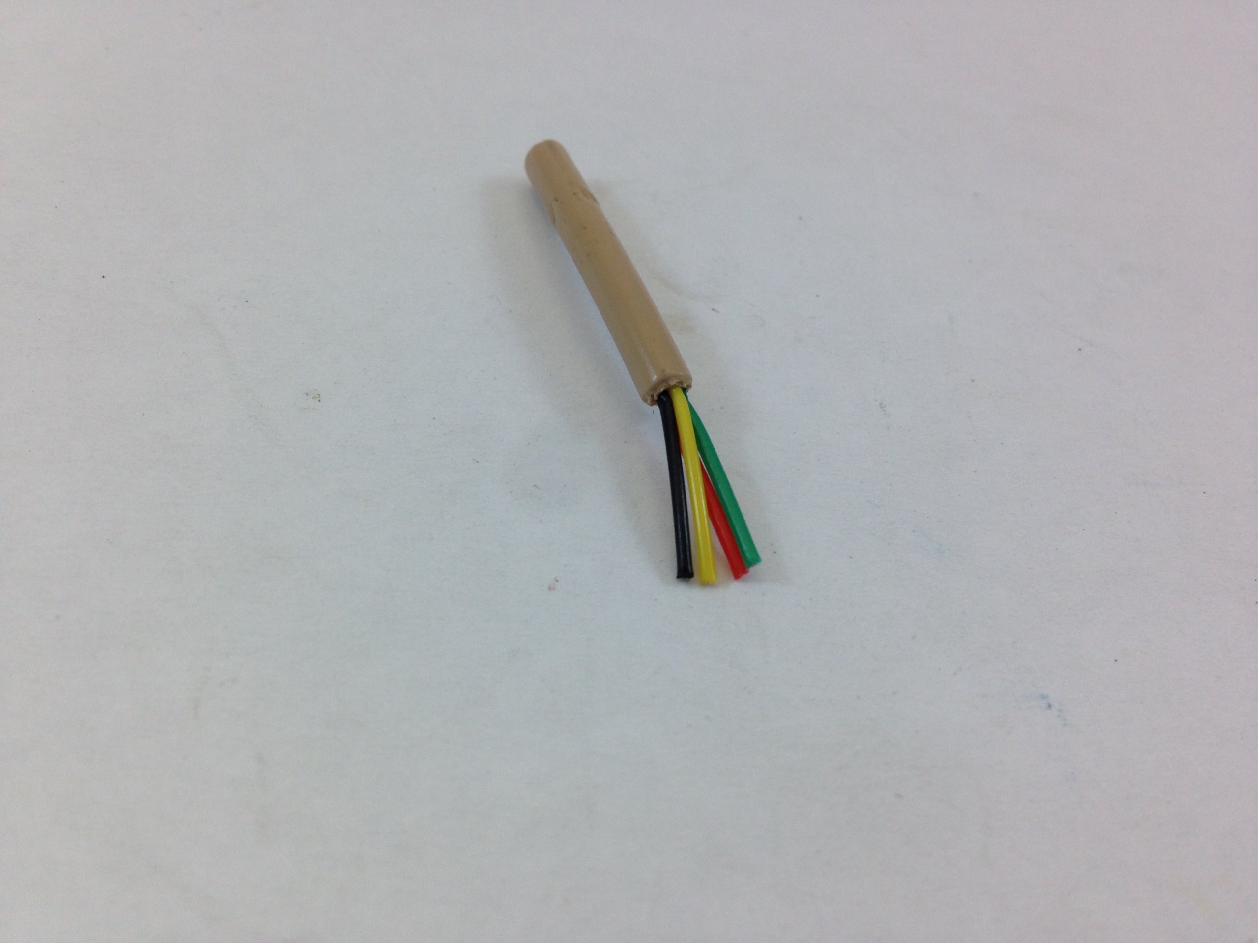 50' Telephone Wire 24AWG 4 Conductor Stranded, TAN PVC Jacket, 100% Cooper Wire