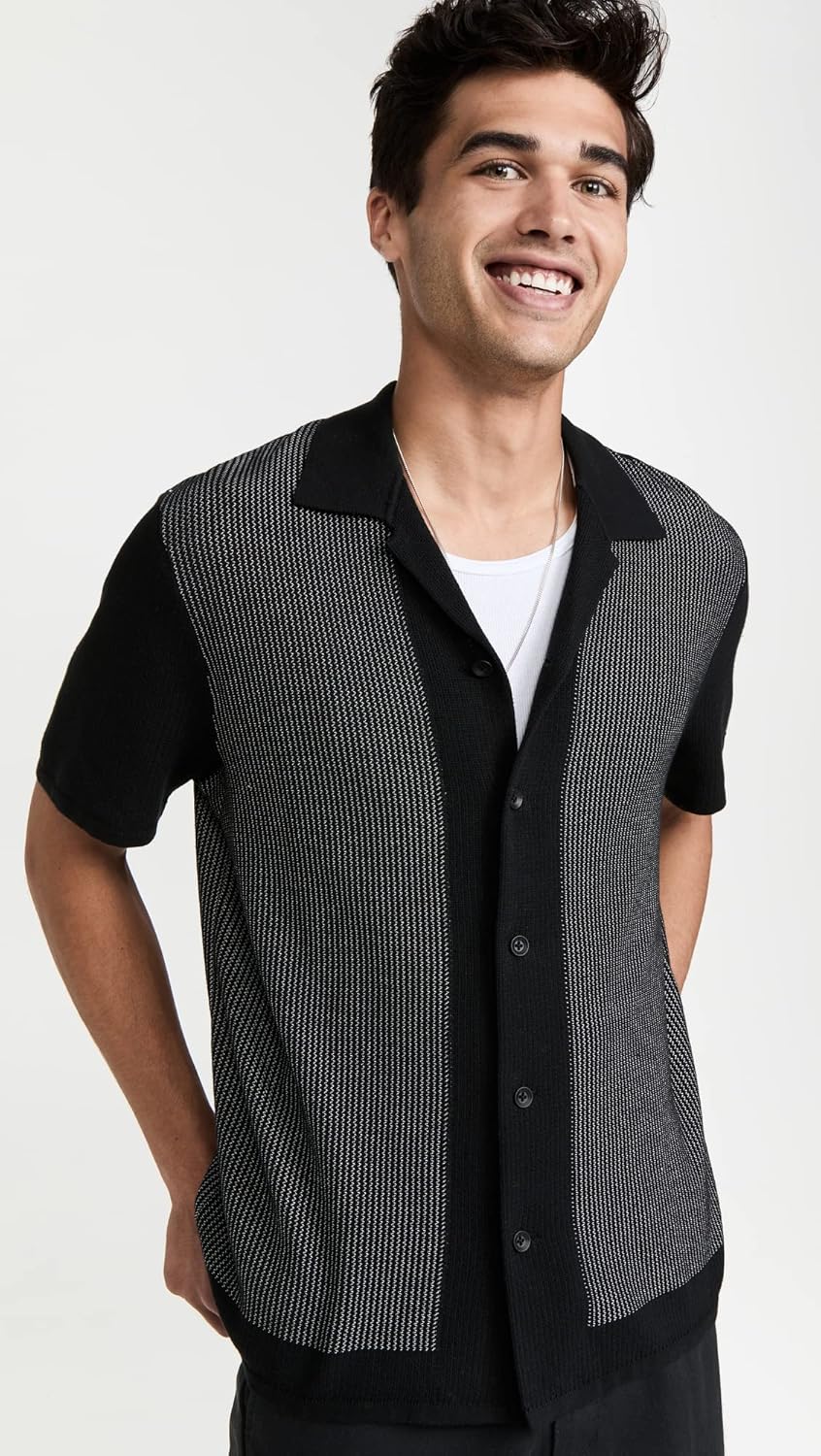 rag & bone Men's Harvey Knit Camp Shirt - Image 2