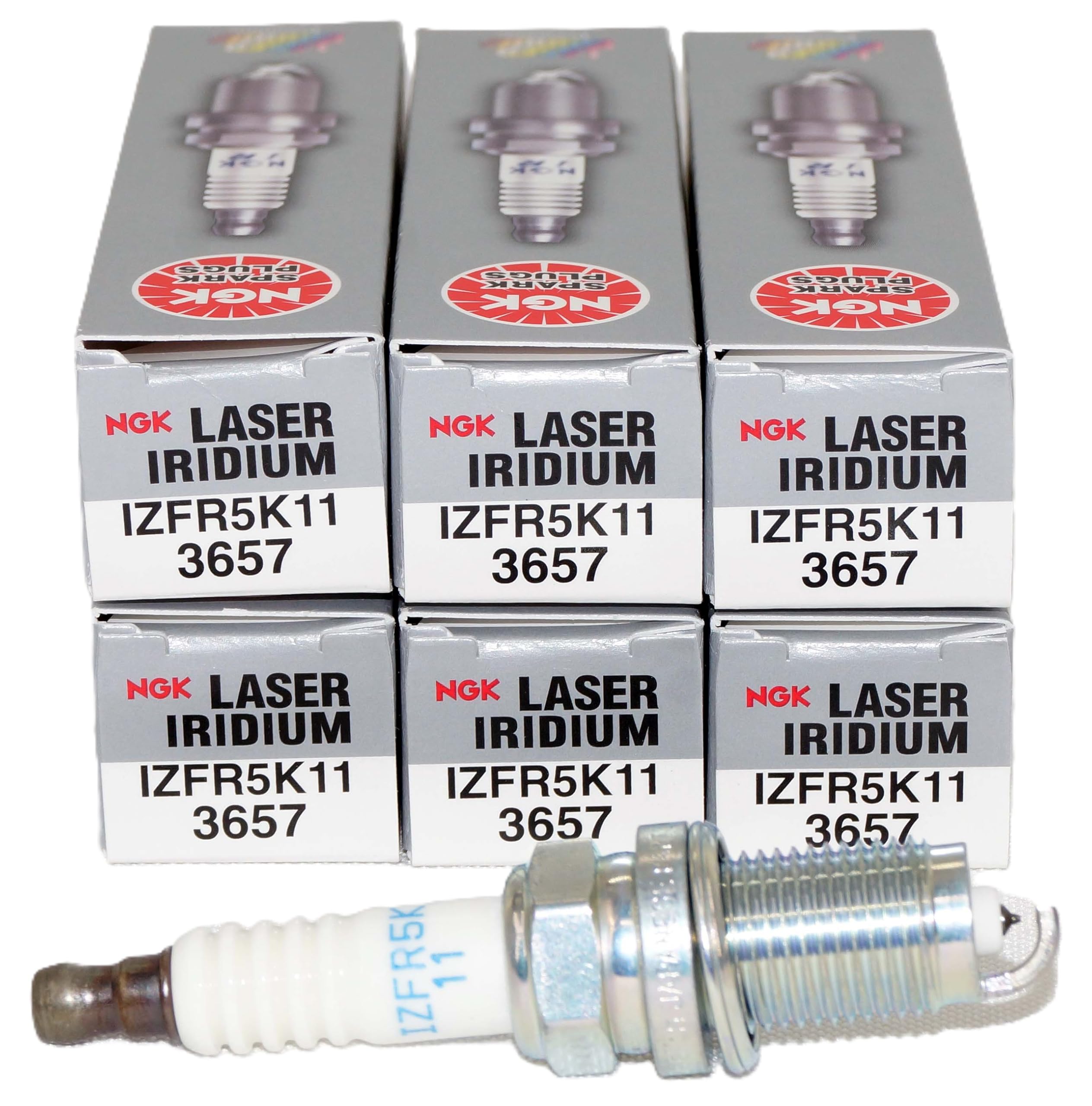 NGK3657 Laser Iridium Spark Plug IZFR5K11 (6 Pack)