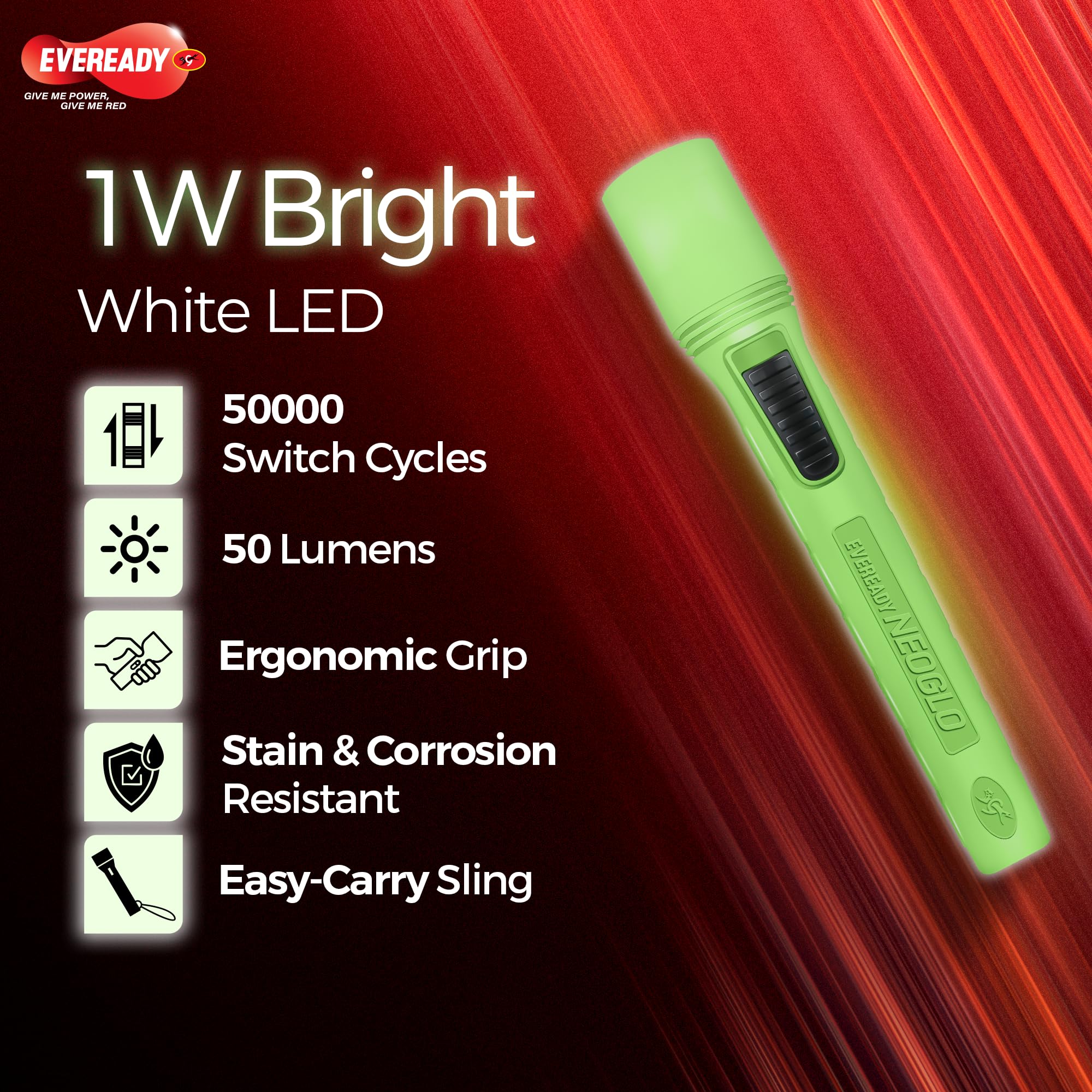 EVEREADY DL43 Neoglo, 1W Emergency Torch 4