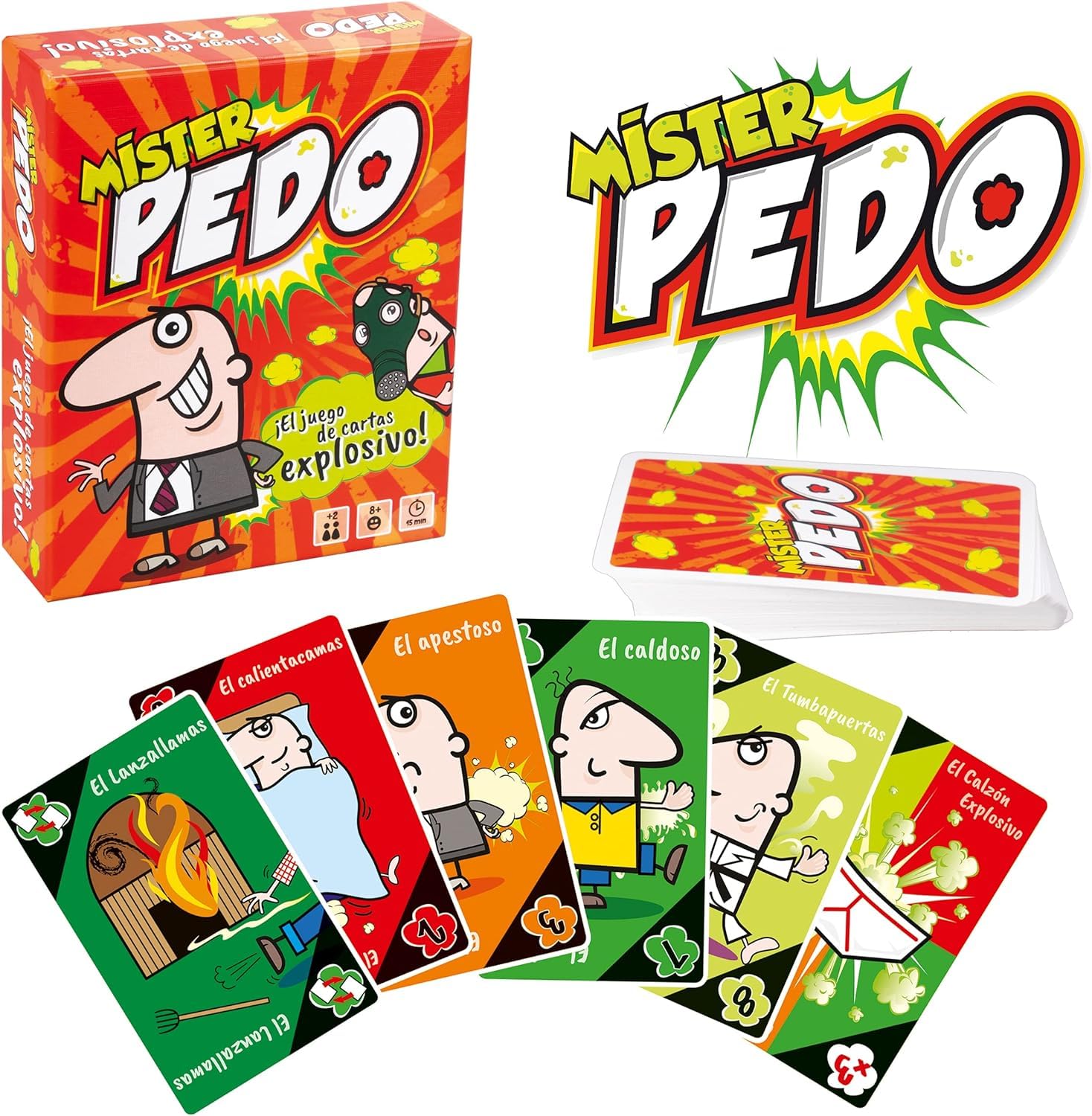 Juego De Cartas Mr Pedo - Juegos De Mesa Niños 8 Años O Más | Juegos De Cartas para Niños Y Adultos | Juegos De Mesa para 2 O Más | Juegos De Viaje para Niños