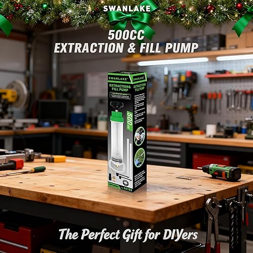 Miniatura 9 de SWANLAKE - Extractor de líquido y bomba de llenado de 500cc, extractor de bomba de líquido automotriz, bombas de cambio de aceite con manguera de