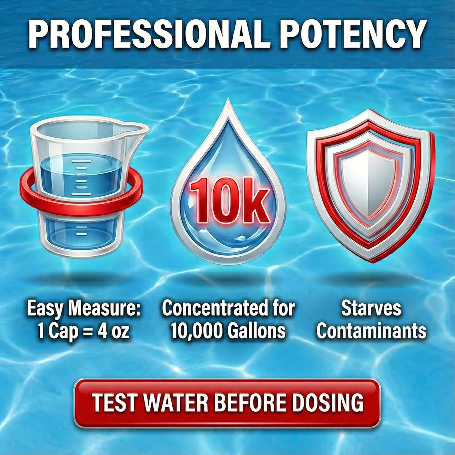 Phosphate Remover Pool Treatment – 3 L (101.5 fl oz) – Liquid Pool Chemicals, Skimmer-Pour Application, Easy Cap Measure, ppb Dosing Guide, Filter-Friendly Clarity Support – BubbyShine