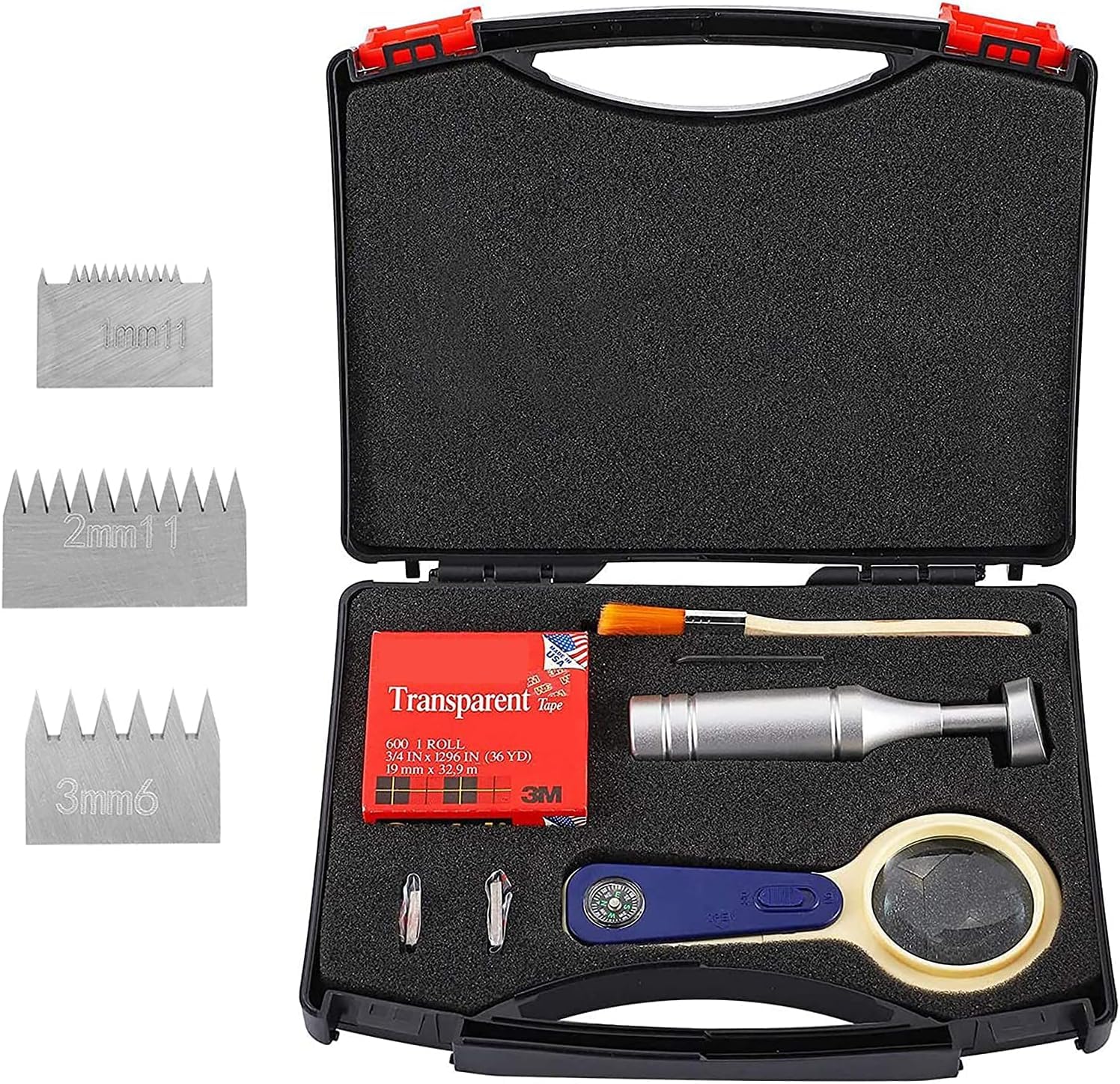 Skyking Cross Hatch Adhesion Tester Cross-Cut Tester Kit Multi-blades with 1mm/2mm/3mm Blades Cutter Spacing: 1 +0.01mm, 2+0.01mm, 3+0.01mm with Plastic Packing Box-image-24