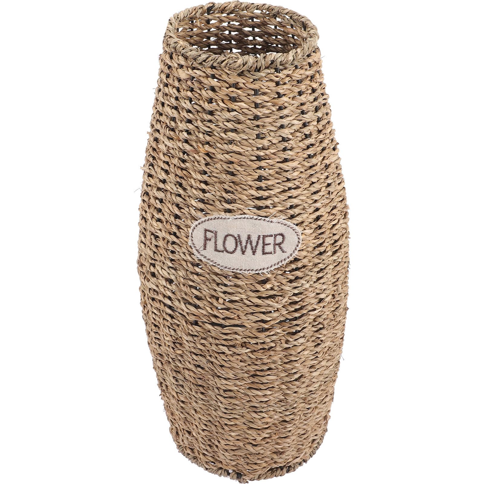 Vase en rotin tressé 40 cm Générique pour fleurs séchées