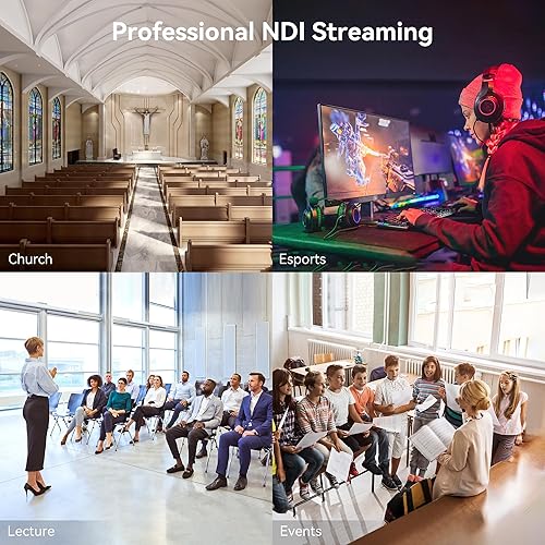 Miniatura 8 de TONGVEO Cámara PTZ 10X Zoom óptico HDMI SDI USB IP Transmisión en vivo 1080P 60fps PoE Soporta para servicios religiosos Educación de adoración