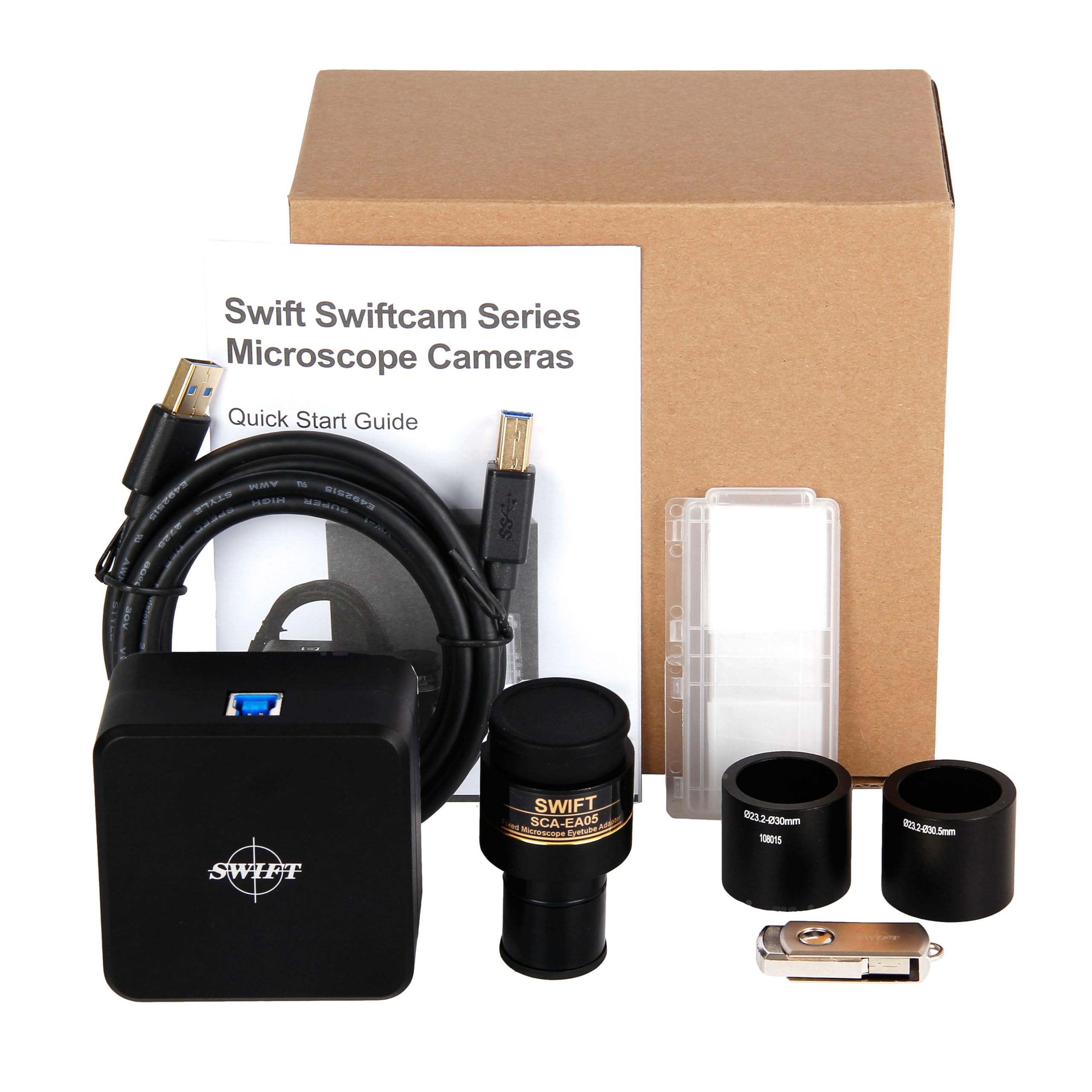 Amazon | SWIFT USB顕微鏡カメラ 25MP 顕微鏡用デジタルカメラHD CCD C