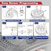 Vista 7 de Autel TPMS MX Sensor 315 433Mhz 2 en 1 Sensores de llantas, nivel OE, Press-Release universal, 100% programable por TPMS Tool TS408S TS501 PRO