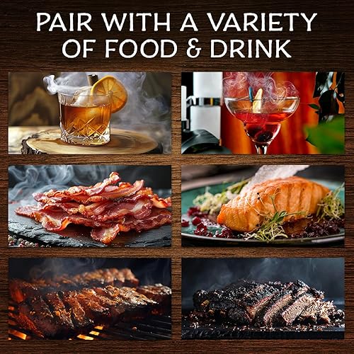 Miniatura 5 de SmokeTop - Paquete de 8 chips de madera, chips de ahumador de cóctel para cócteles antiguos, whisky y bourbon - Fabricado en los Estados Unidos -