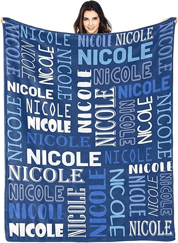 Dr.TOUGH Mantas personalizadas para niños, mantas y mantas personalizadas con nombre para niños y adultos cumpleaños (color 19,30 x 40 pulgadas)