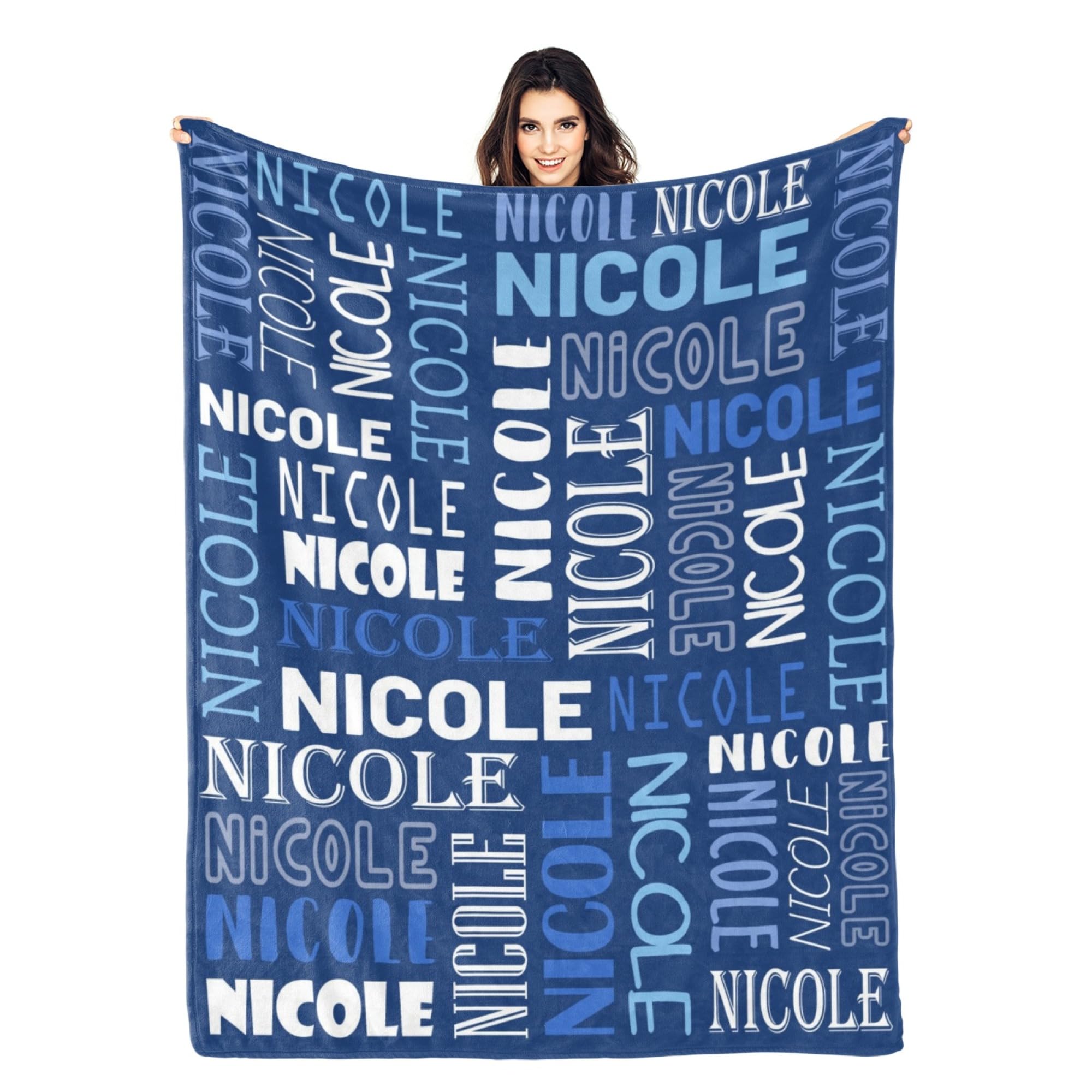 Dr.TOUGH Personalized Blankets for Kids Personalized Blankets and Throws Personalized Name Blanket for Kids Adults Birthday (Color 19,50''×60'')