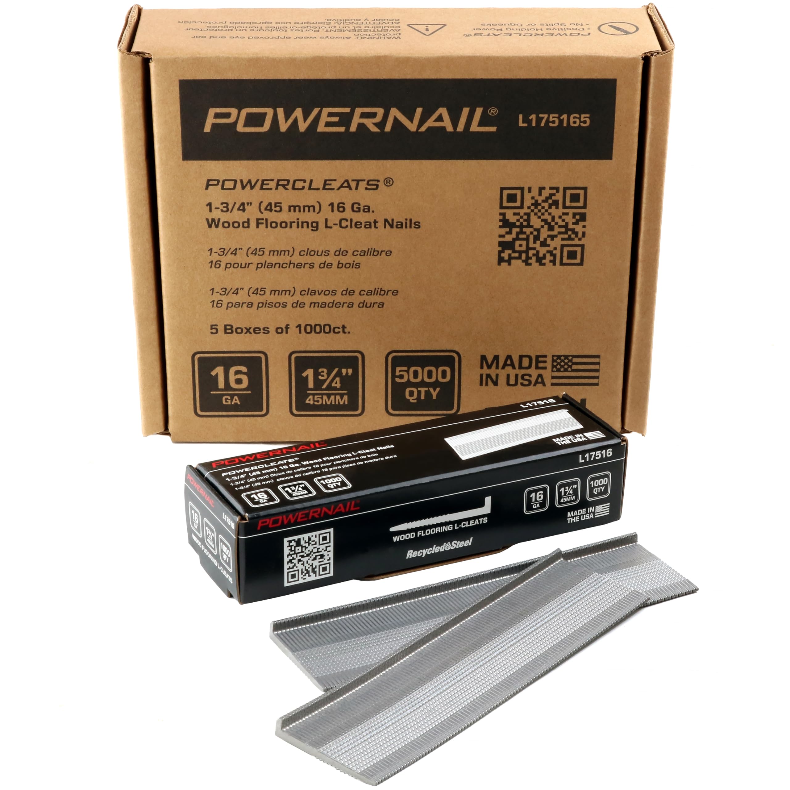 Powernail L-Cleat Nails - 1000 Count -12 Powernail L-Cleat Nails - 1000 Count -12