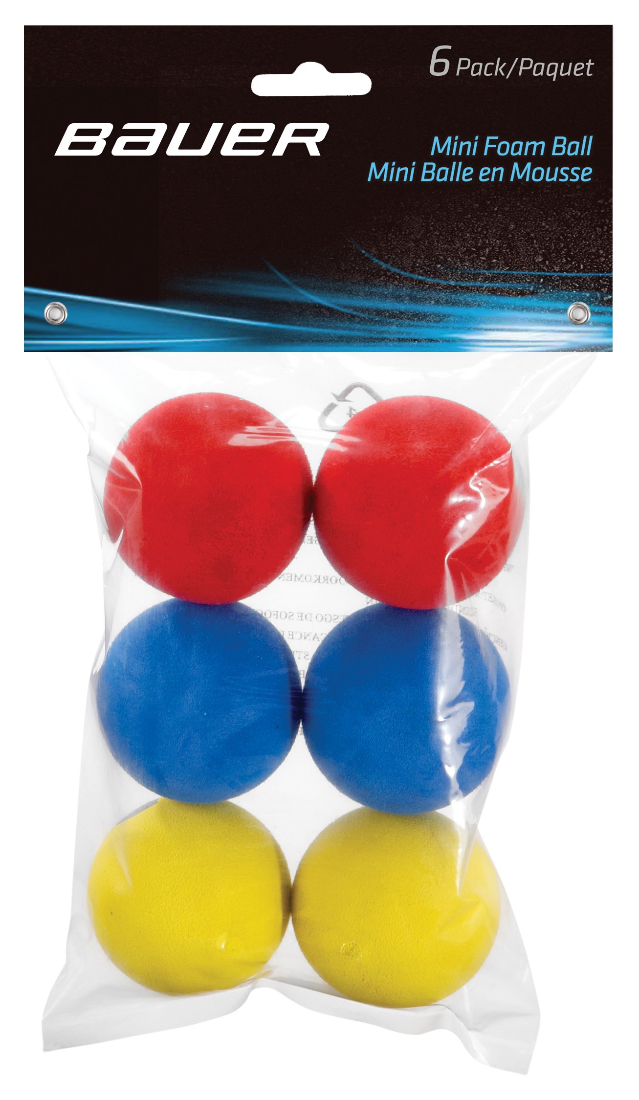 Bauer Mini Foam Ball (Pack of 6), Red