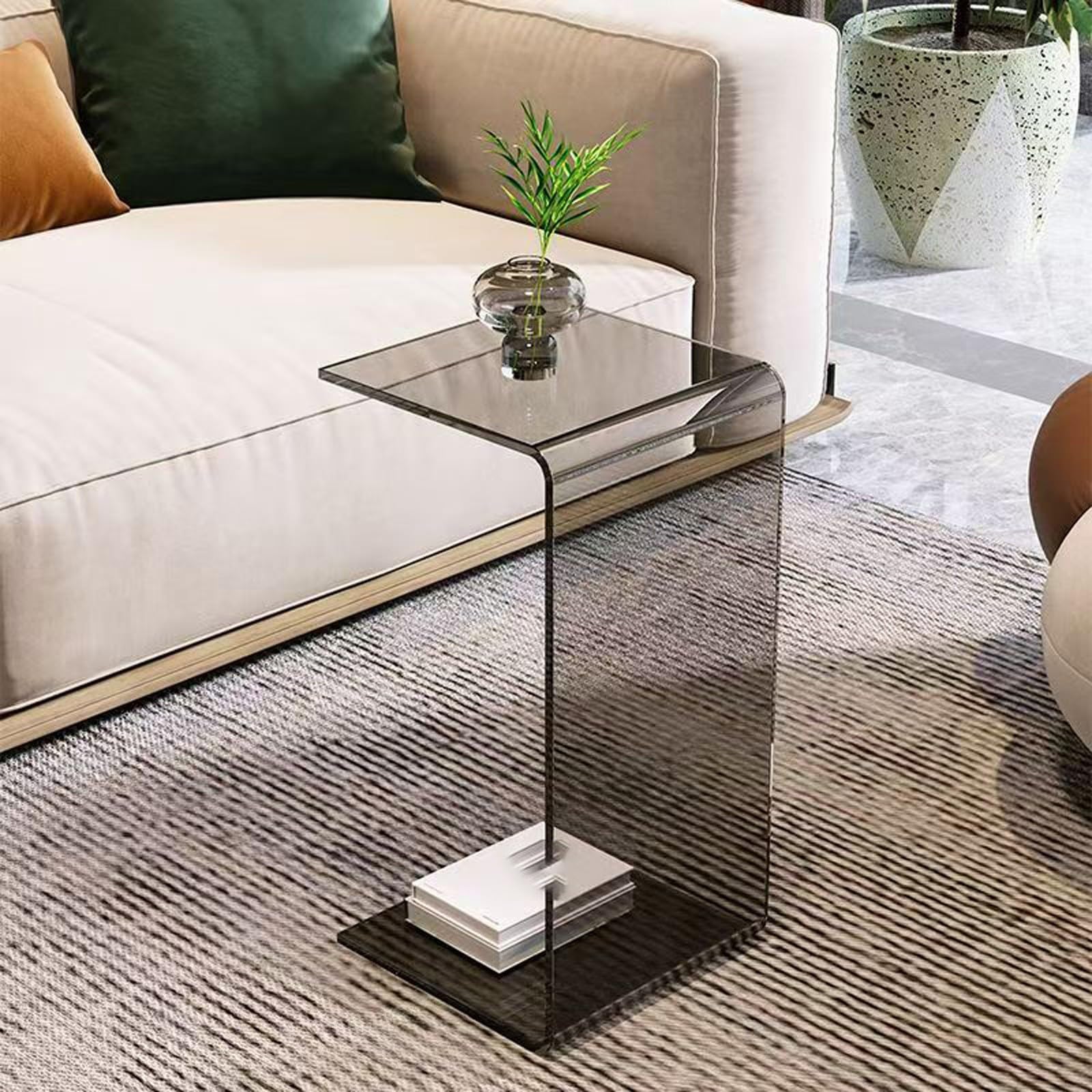 SXZenSpace Side Table, Industrial Nightstand Small Bedside Table For Bedroom, Living Room, Hallway, Rustic(E/30x30x65cm)