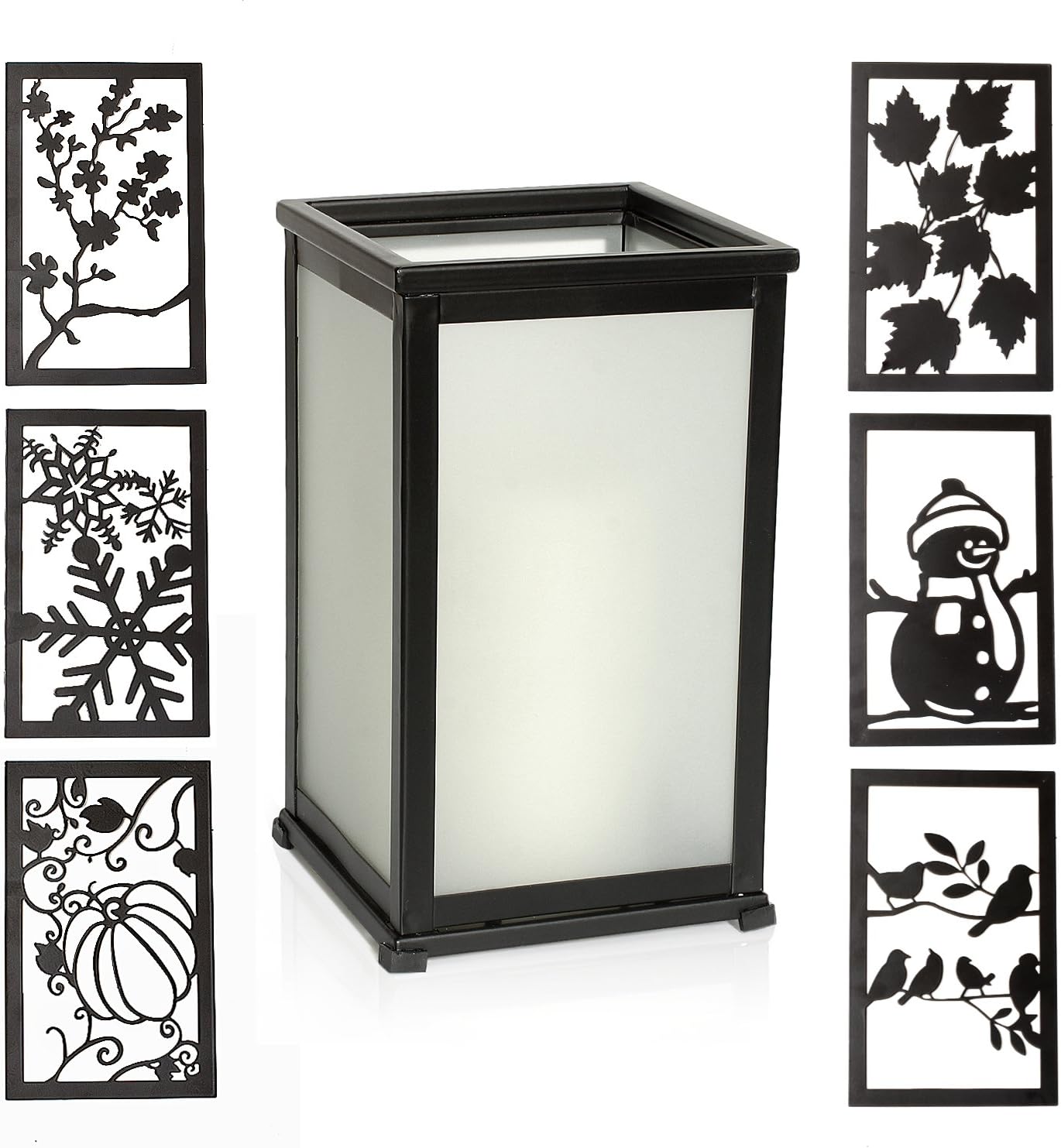GiveU Decorative Led Candle Lantern with Timer Rustic Candle Lantern with Twe...