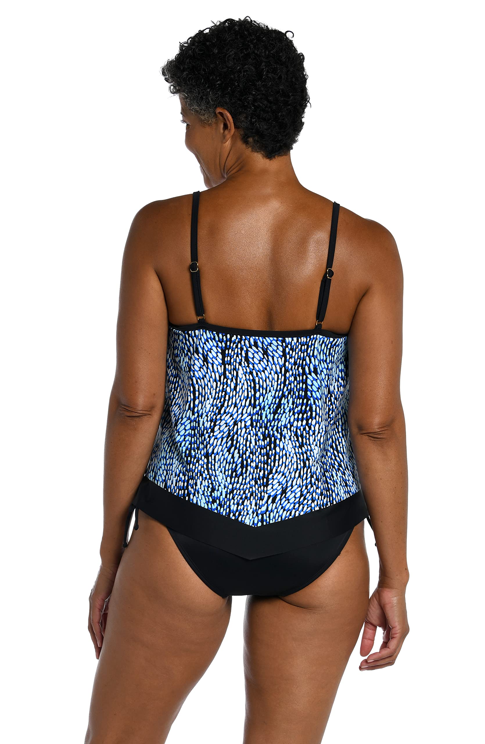 Maxine Of Hollywood Top de Traje de Baño Tankini con Cuello En V Sujetador Mujer