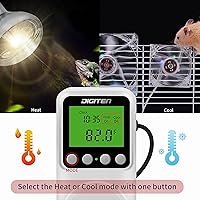 Vista 5 de Termostato inteligente digital día-noche, controlador de temperatura día-noche de 15 A, compatible con modo de calefacción/enfriamiento, función